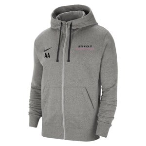 Nike Team Club 20 Fleece Full-Zip Hoodie - Dark Grey Heather/Black/Black