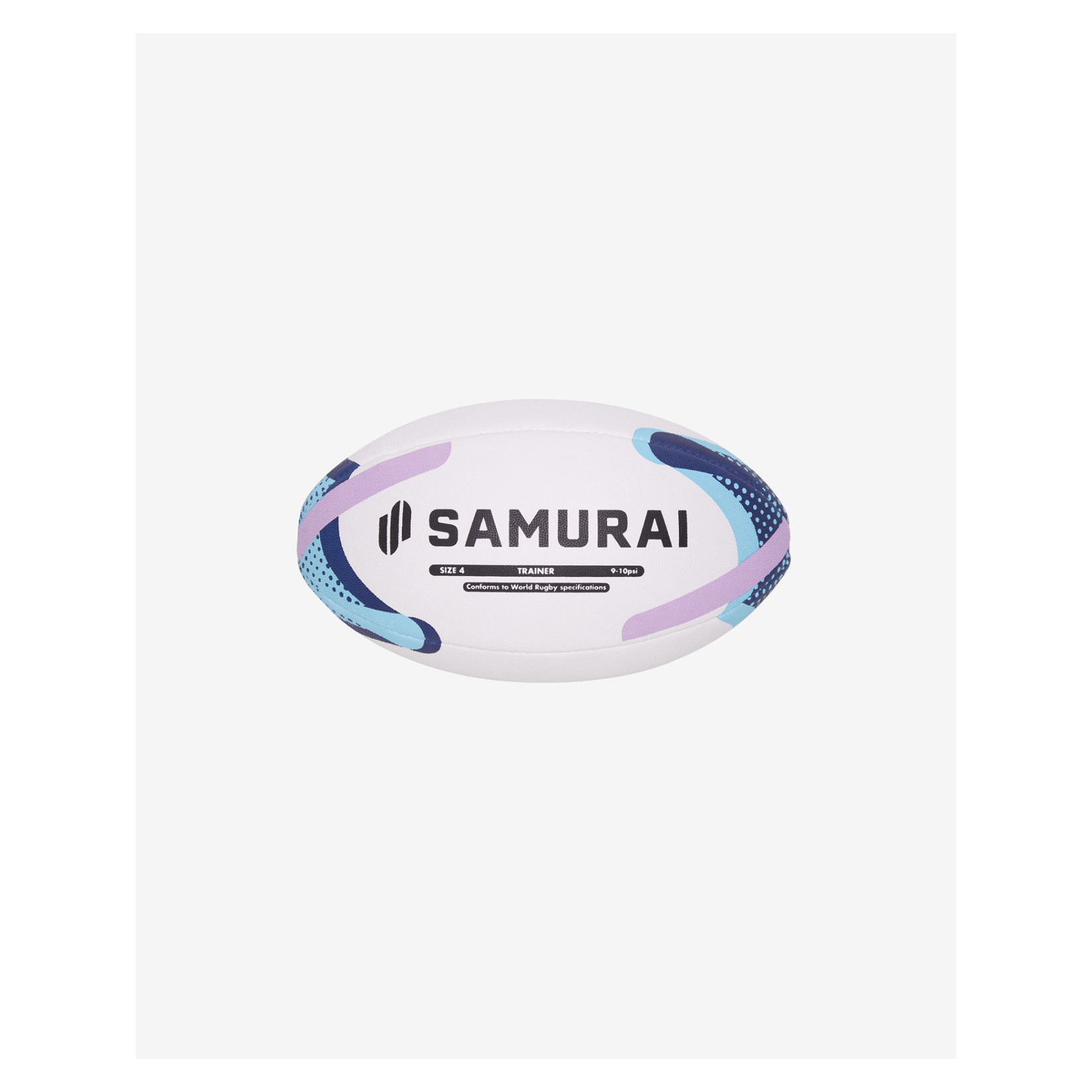 SAMURAI Trainer Rugby Ball - White/Navy/Sky
