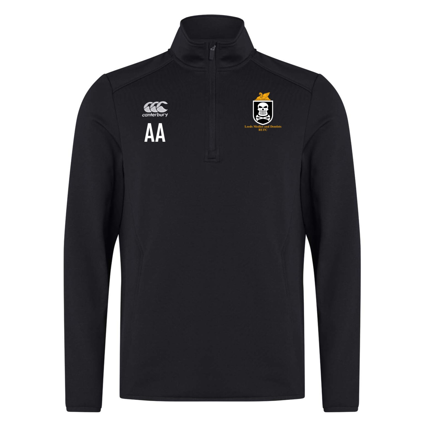 Canterbury Club 1/4 Zip Midlayer Training Top (M) - Black