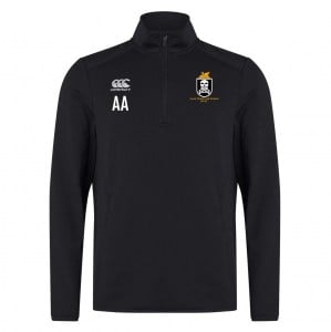 Canterbury Club 1/4 Zip Midlayer Training Top (M) - Black