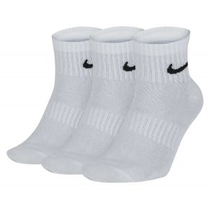 Nike Everyday Lightweight Ankle Training Socks (3 Pair) White-Black