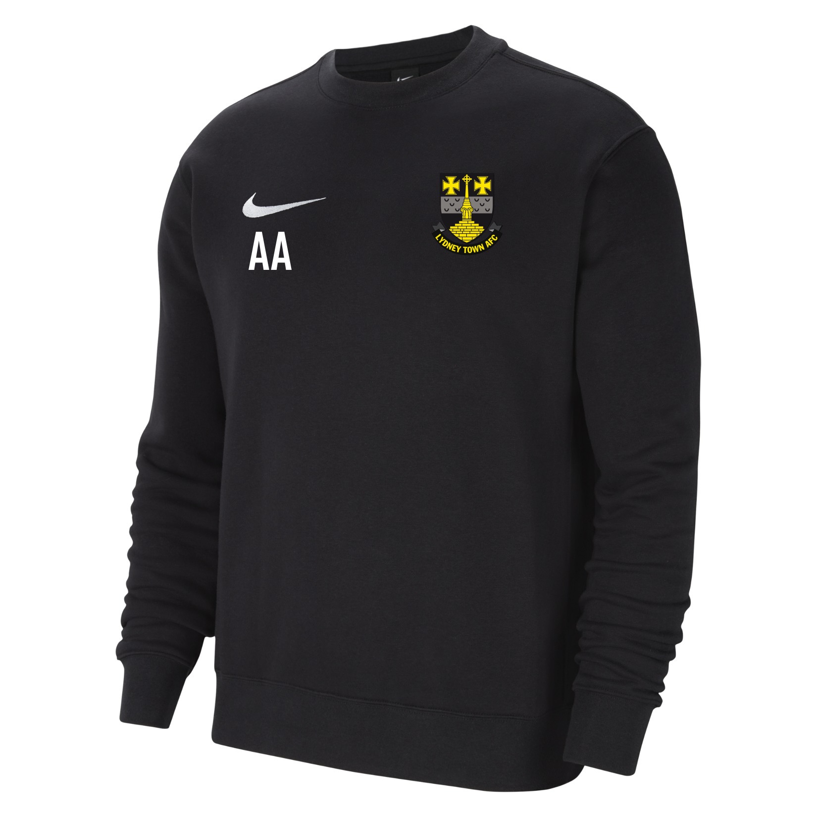 Nike Team Club 20 Fleece Crew Sweatshirt - Black/White/White