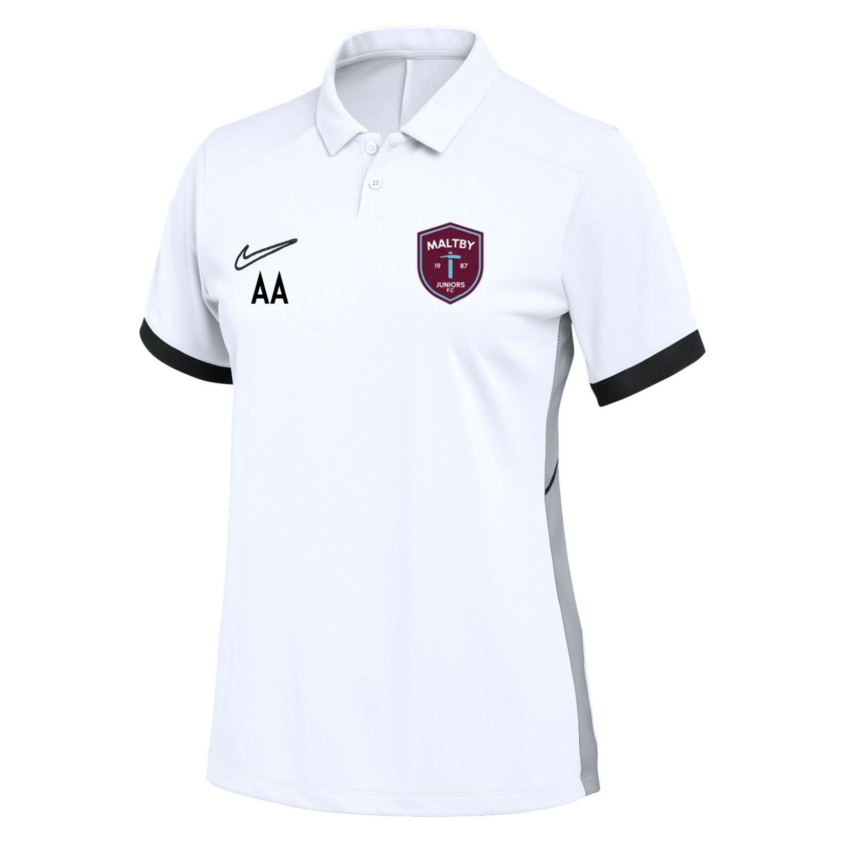 Nike Dri-FIT Academy 25 Polo (W) - White/Black/Black