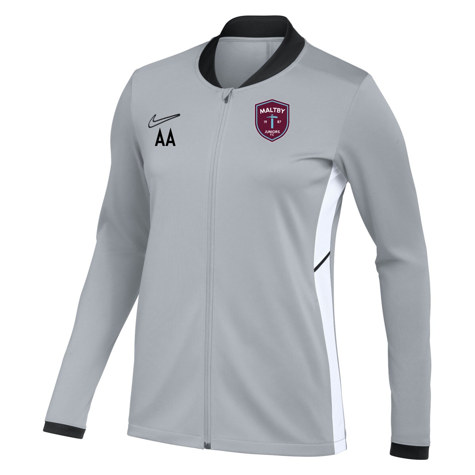 Nike Dri-FIT Academy 25 Knit Track Jacket (W) - Wolf Grey/Black/White