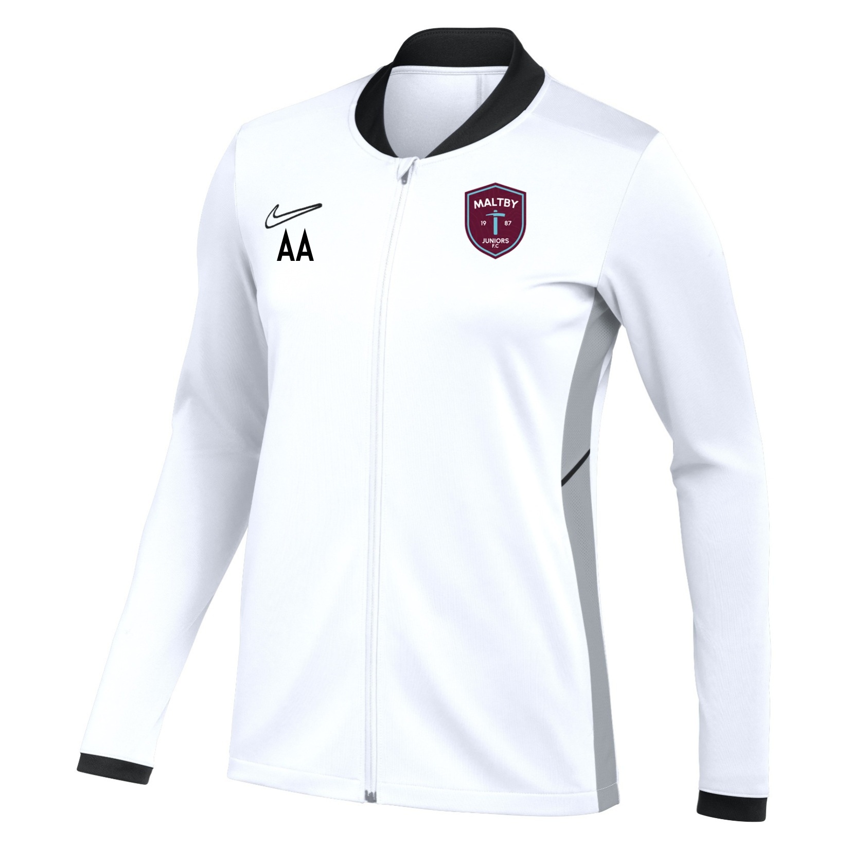 Nike Dri-FIT Academy 25 Knit Track Jacket (W) - White/Black/Black