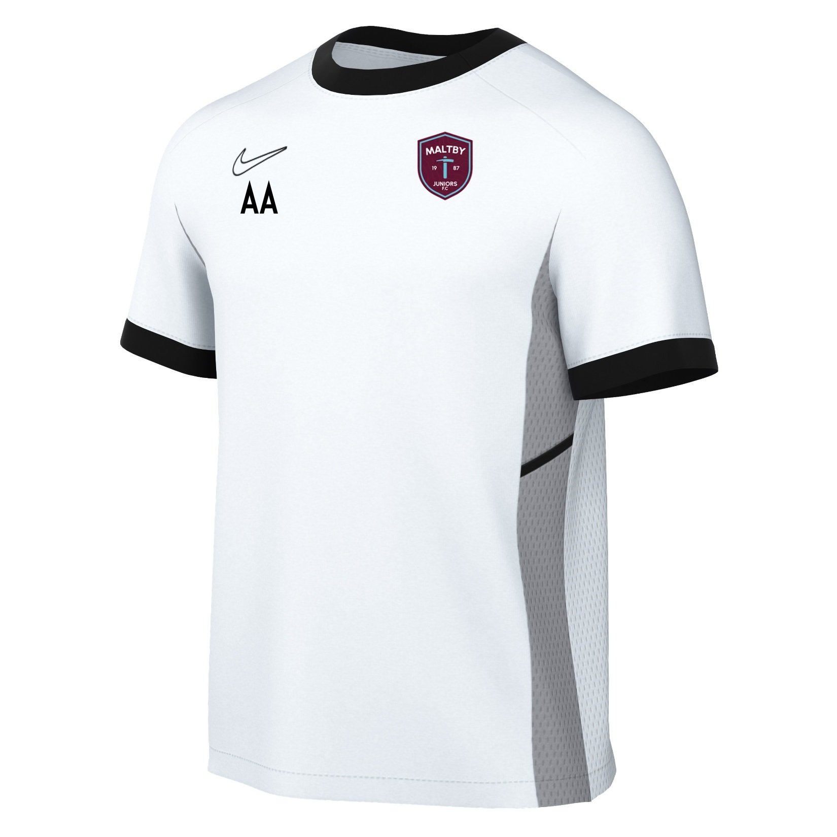 Nike Academy 25 Short-Sleeve Training Top - White/Black/Black