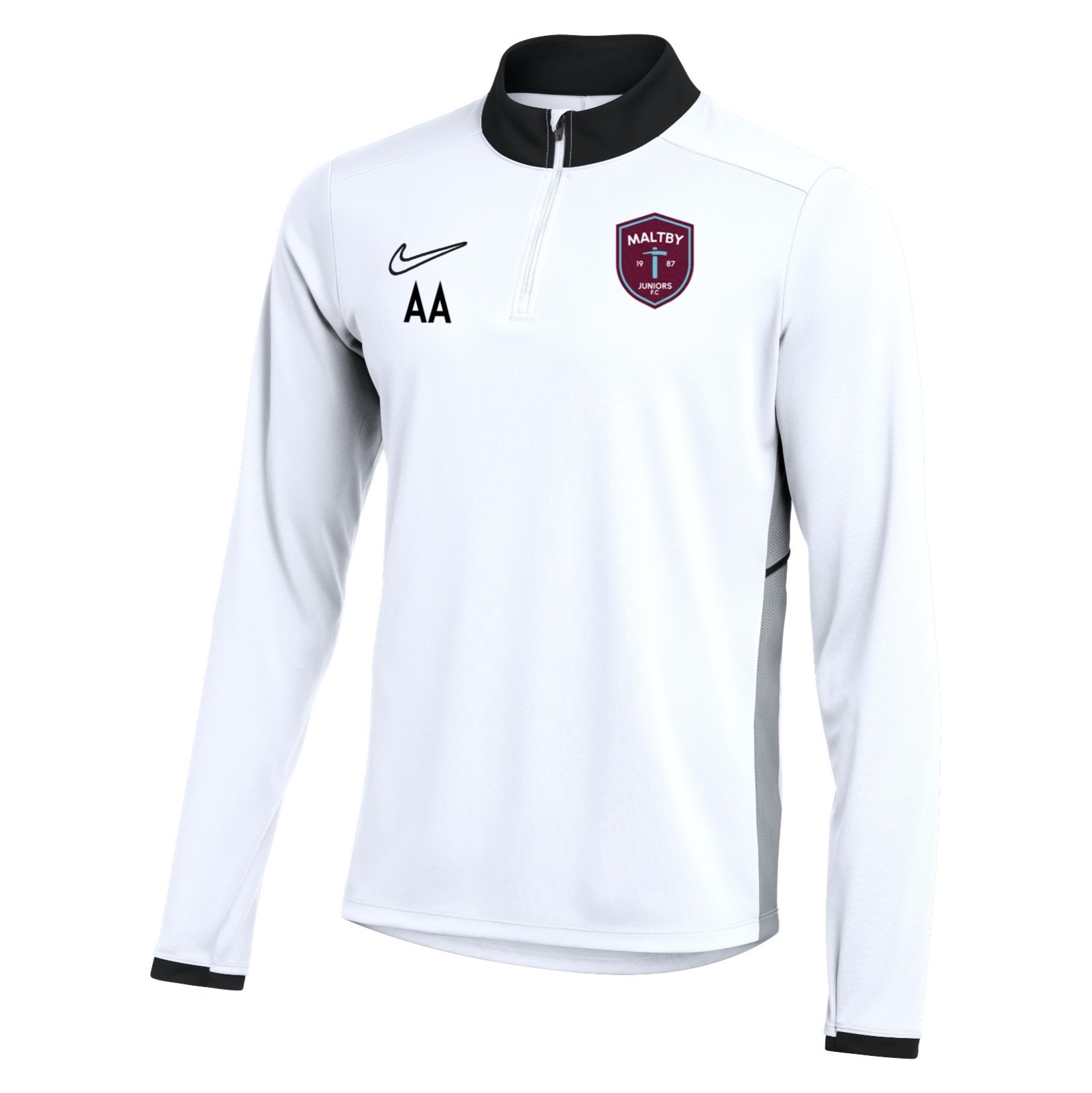 Nike Dri-FIT Academy 25 Drill Top - White/Black/Black