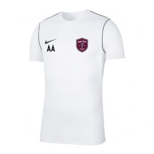 Nike Park 20 Short Sleeve Training Tee White-Black-Black