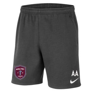 Nike Team Club 20 Fleece Shorts (M) Charcoal Heather-White-White