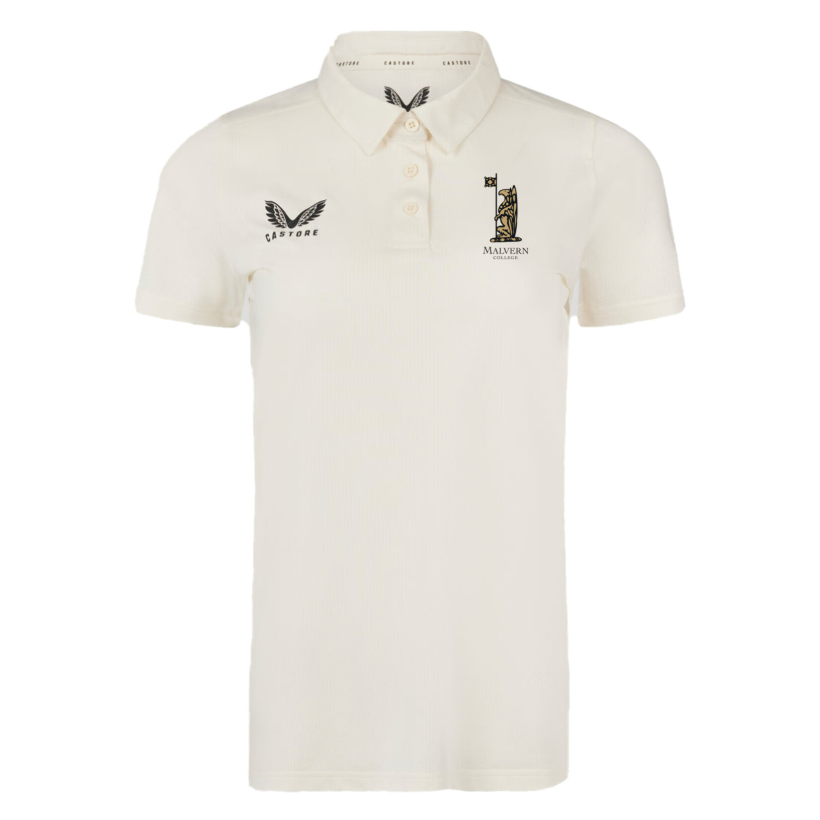 Malvern College Short Sleeve Cricket Polo (W) - CANNOLI CREAM