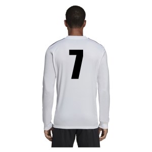 Adidas STRIPED 19 LONG SLEEVE FOOTBALL SHIRT White-Black