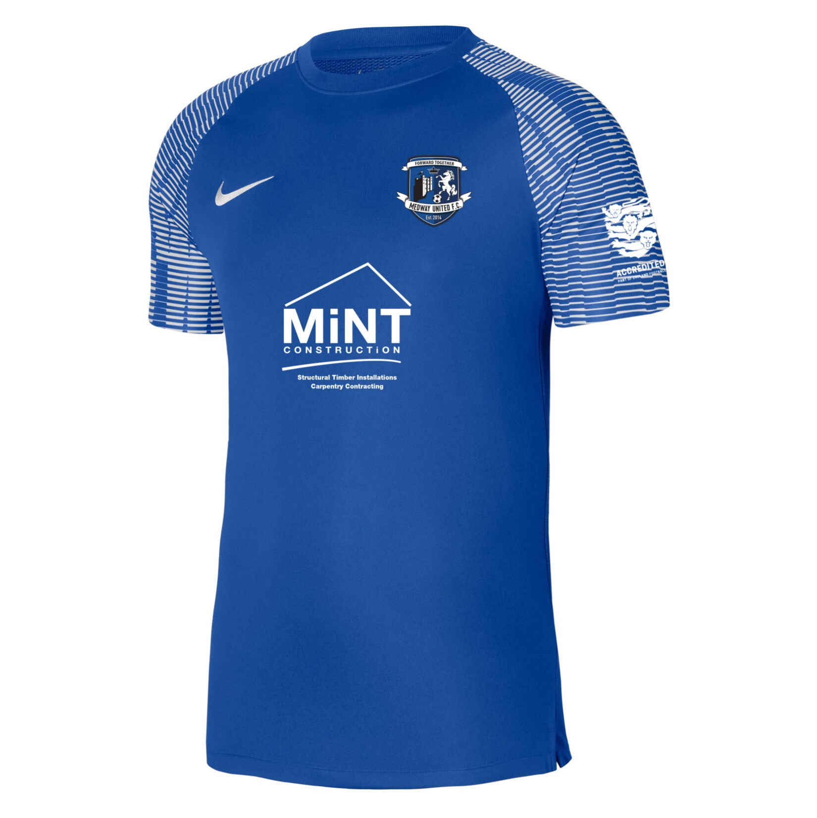 Nike Academy Short Sleeve Jersey - Royal Blue/White/White