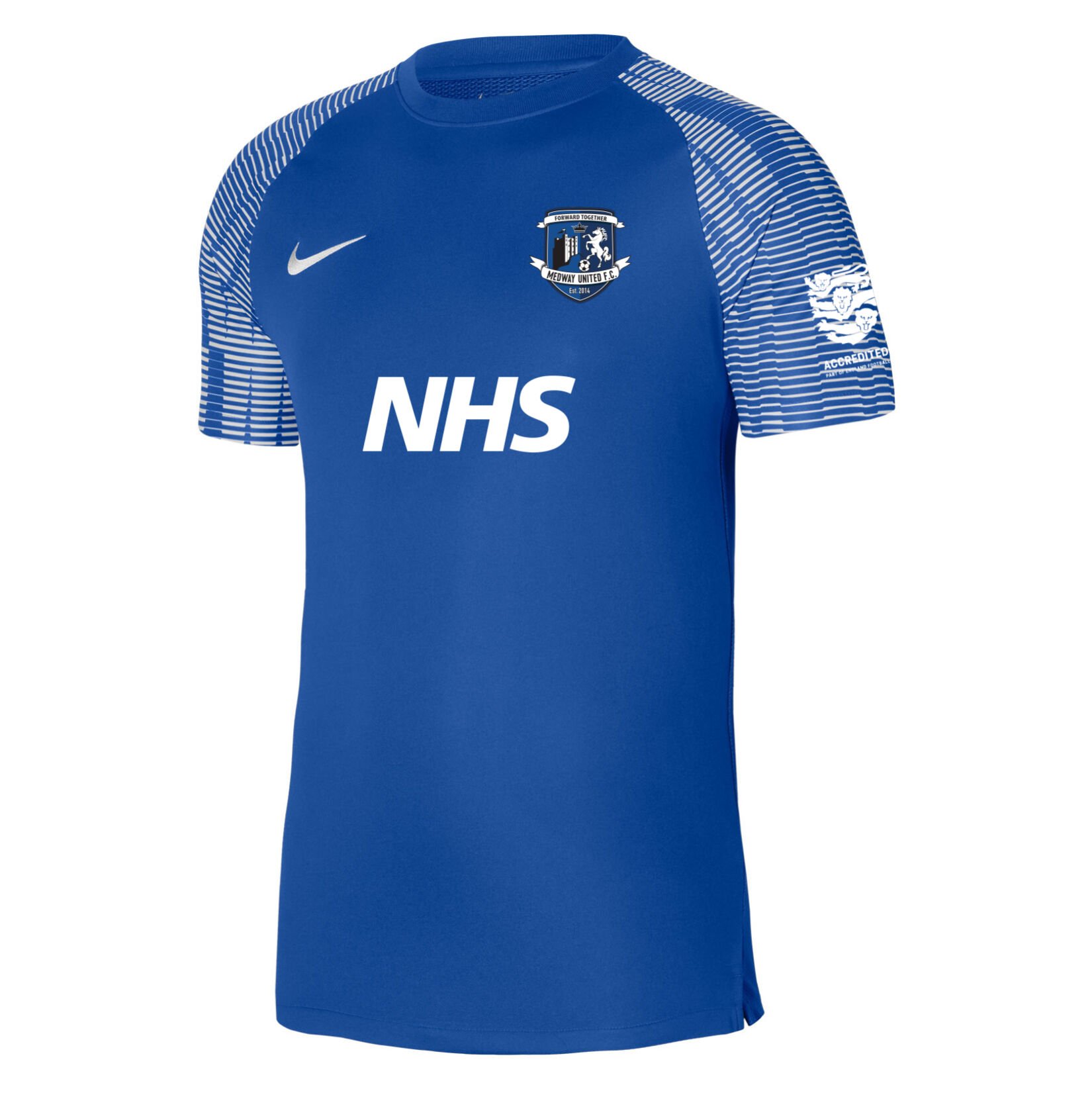 Nike Academy Short Sleeve Jersey - Royal Blue/White/White