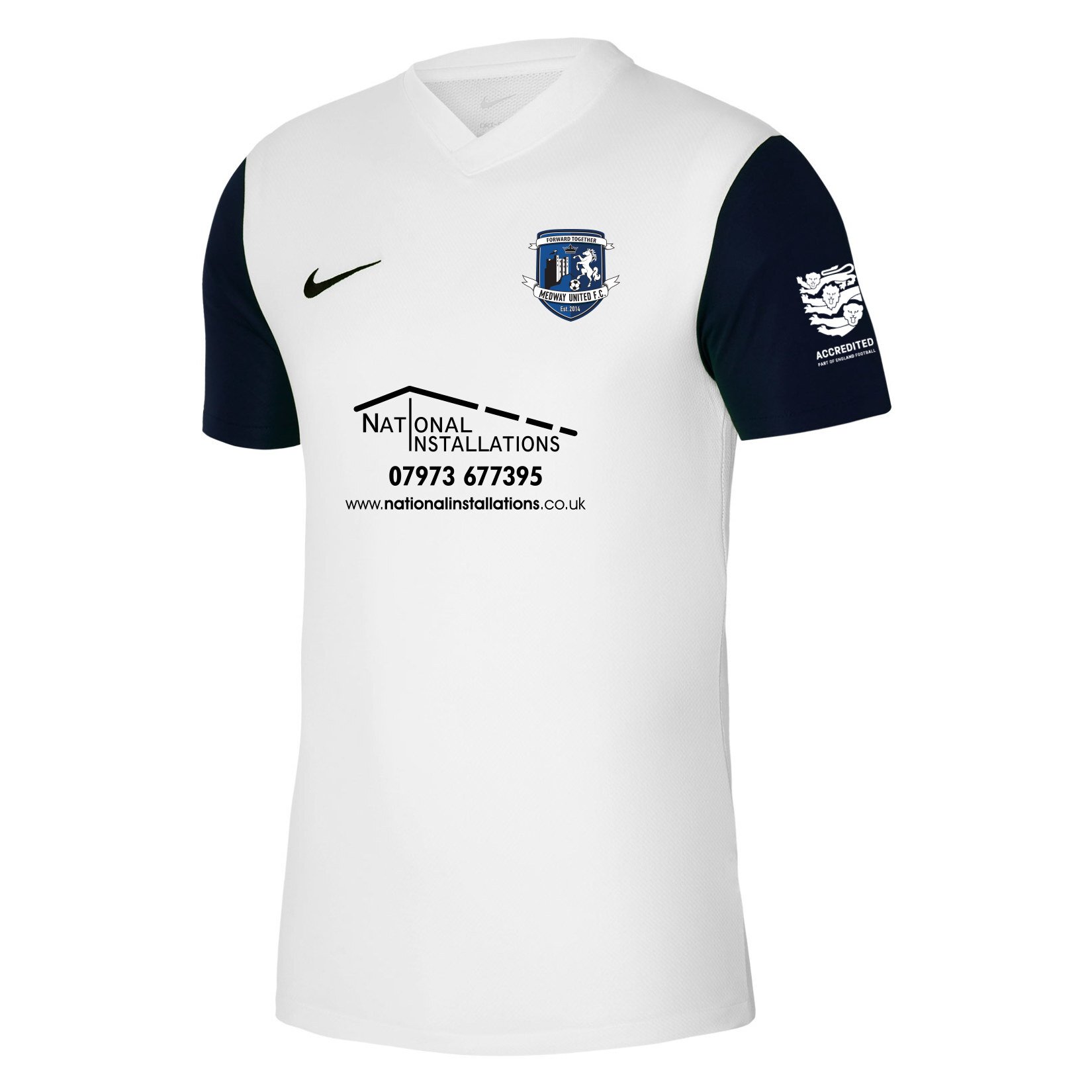Nike Tiempo Premier 2 Short Sleeve Jersey - White/Black/Black
