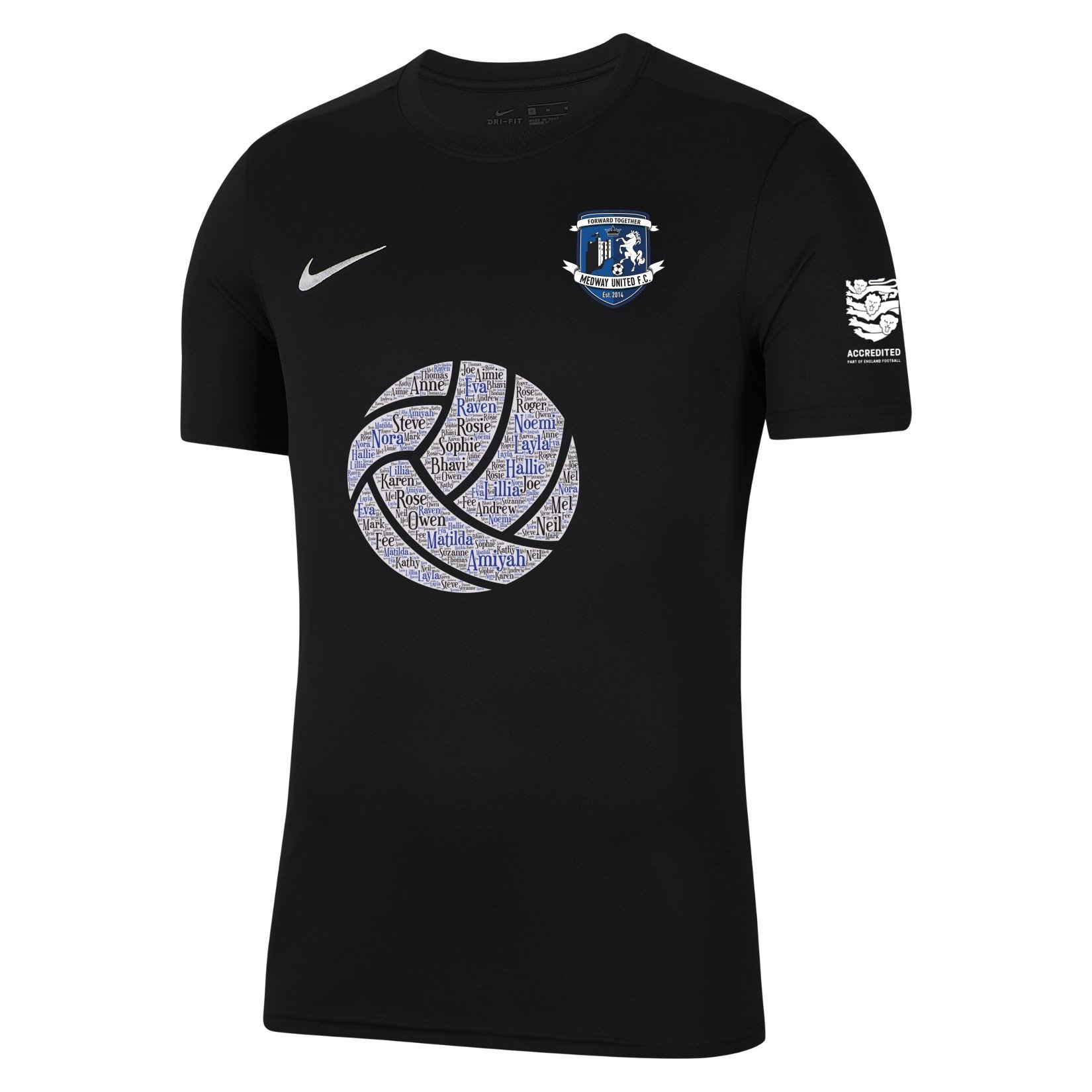 Nike Park VII Dri-FIT Short Sleeve Shirt - Black/White