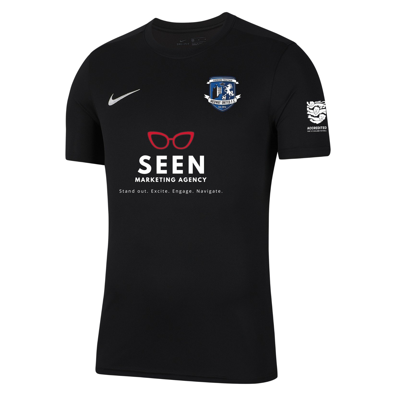Nike Park VII Dri-FIT Short Sleeve Shirt - Black/White