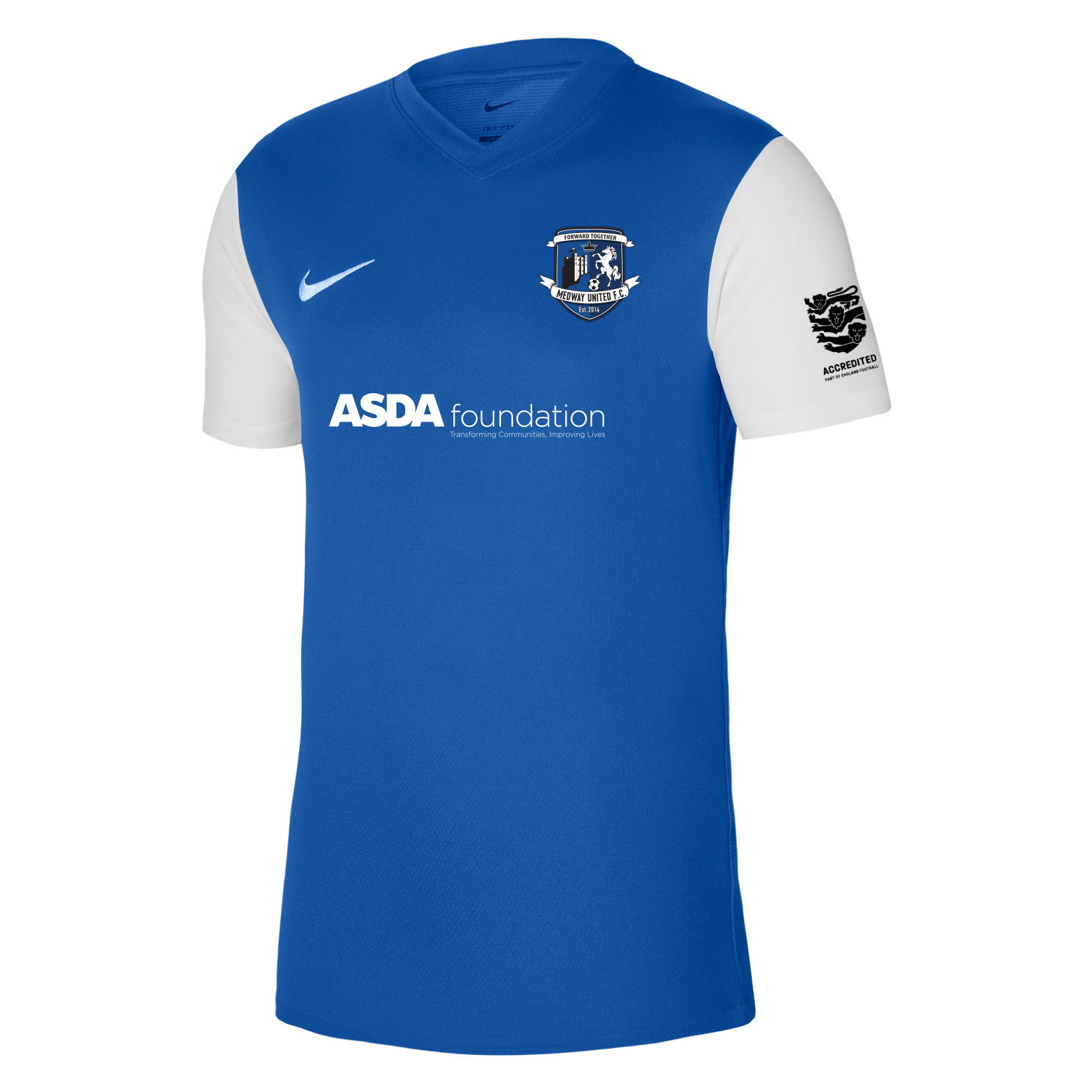 Nike Tiempo Premier 2 Short Sleeve Jersey - Royal Blue/White/White