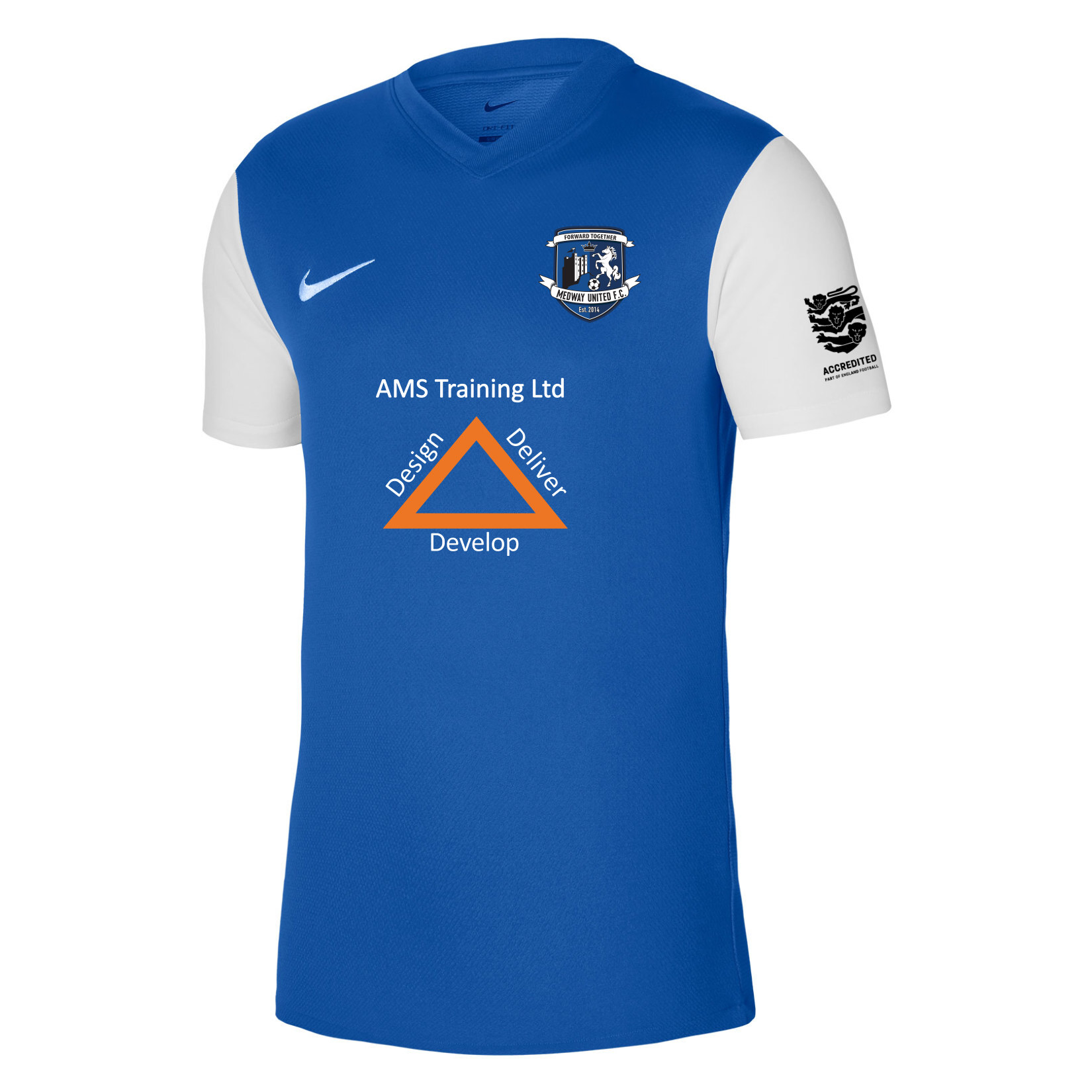 Nike Tiempo Premier 2 Short Sleeve Jersey - Royal Blue/White/White
