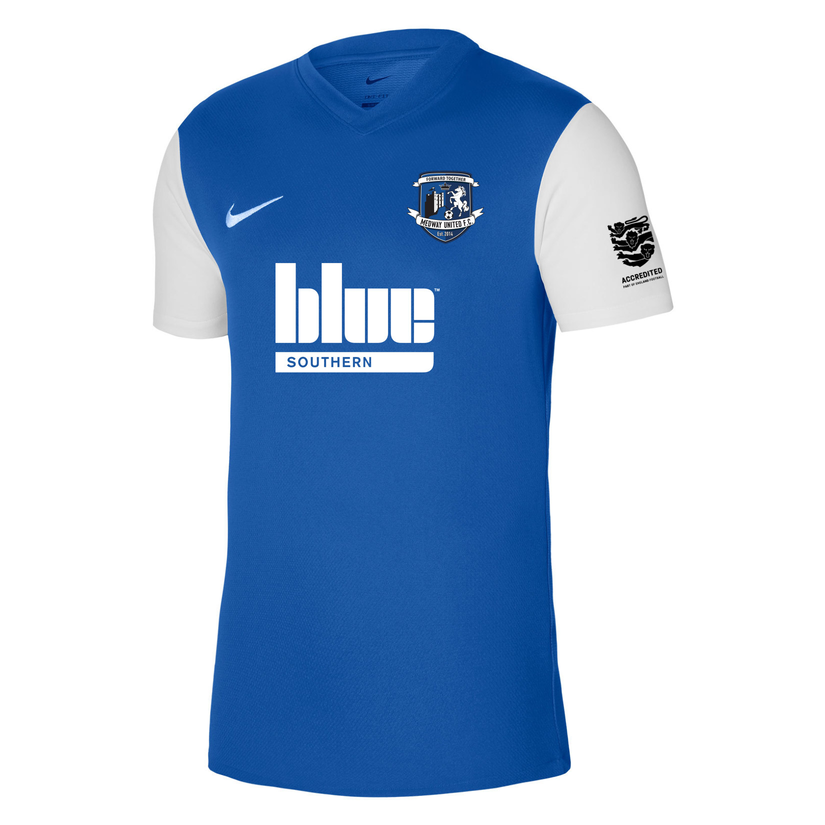 Nike Tiempo Premier 2 Short Sleeve Jersey - Royal Blue/White/White