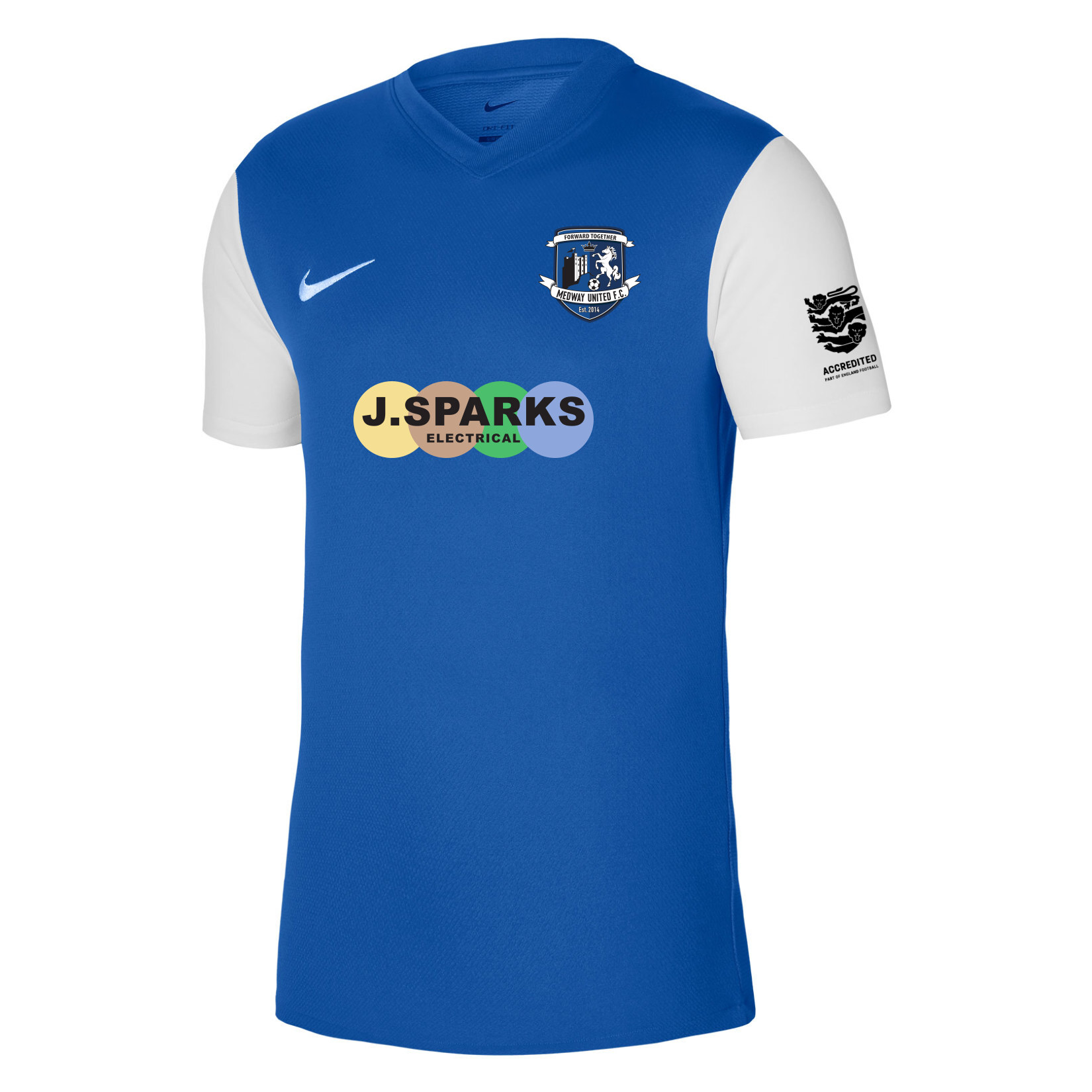 Nike Tiempo Premier 2 Short Sleeve Jersey - Royal Blue/White/White