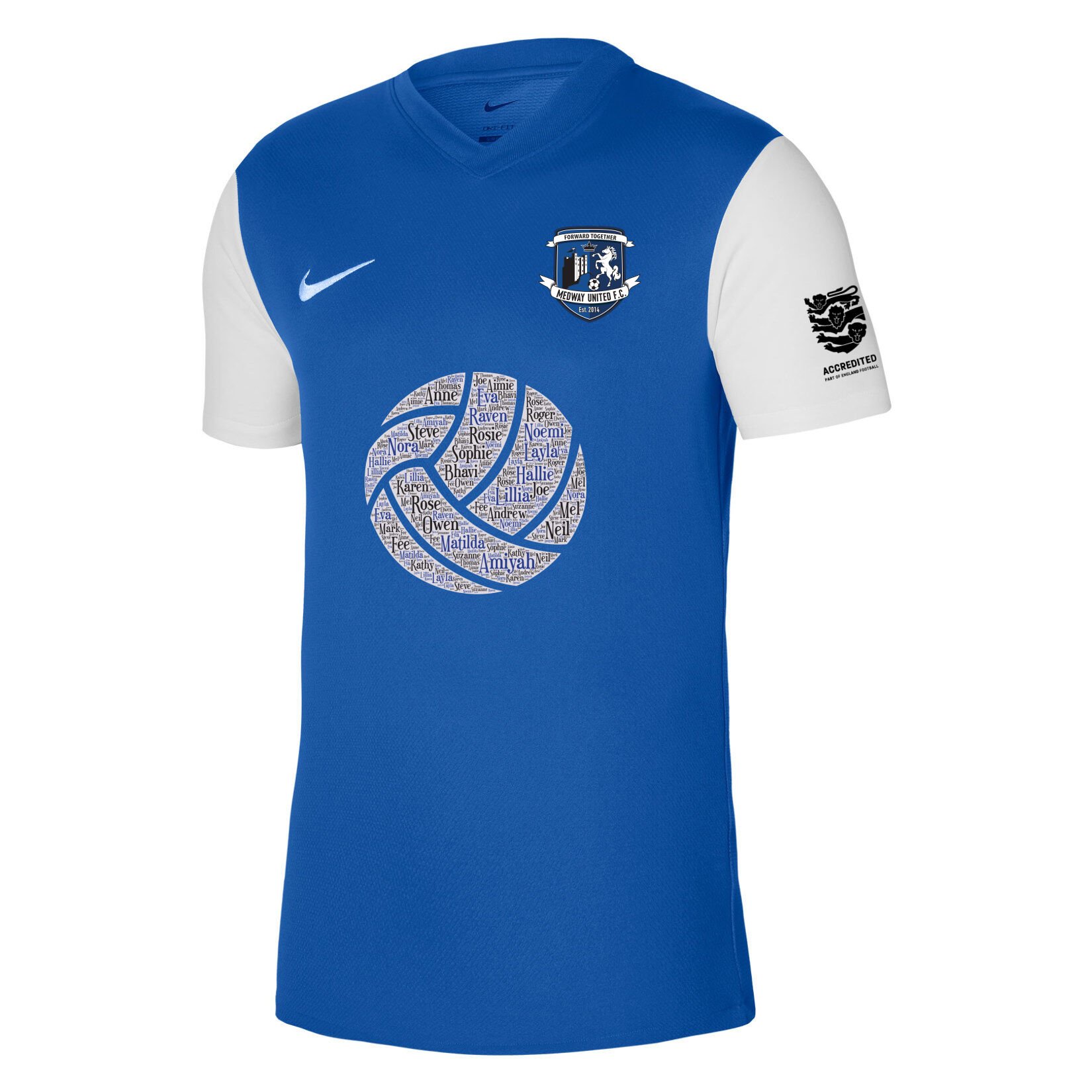 Nike Tiempo Premier 2 Short Sleeve Jersey - Royal Blue/White/White