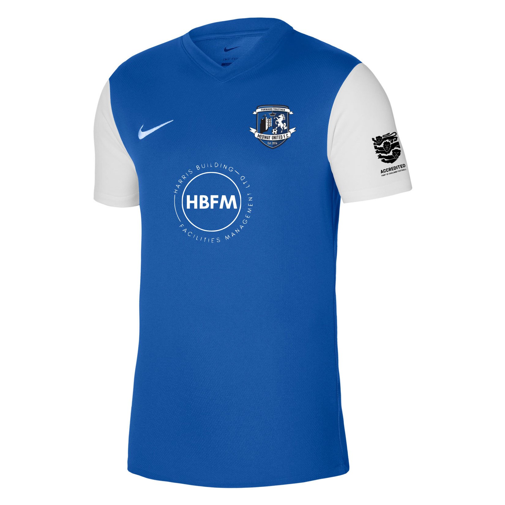 Nike Tiempo Premier 2 Short Sleeve Jersey - Royal Blue/White/White