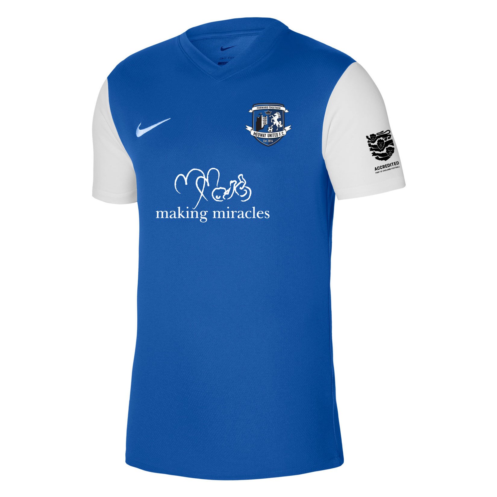 Nike Tiempo Premier 2 Short Sleeve Jersey - Royal Blue/White/White