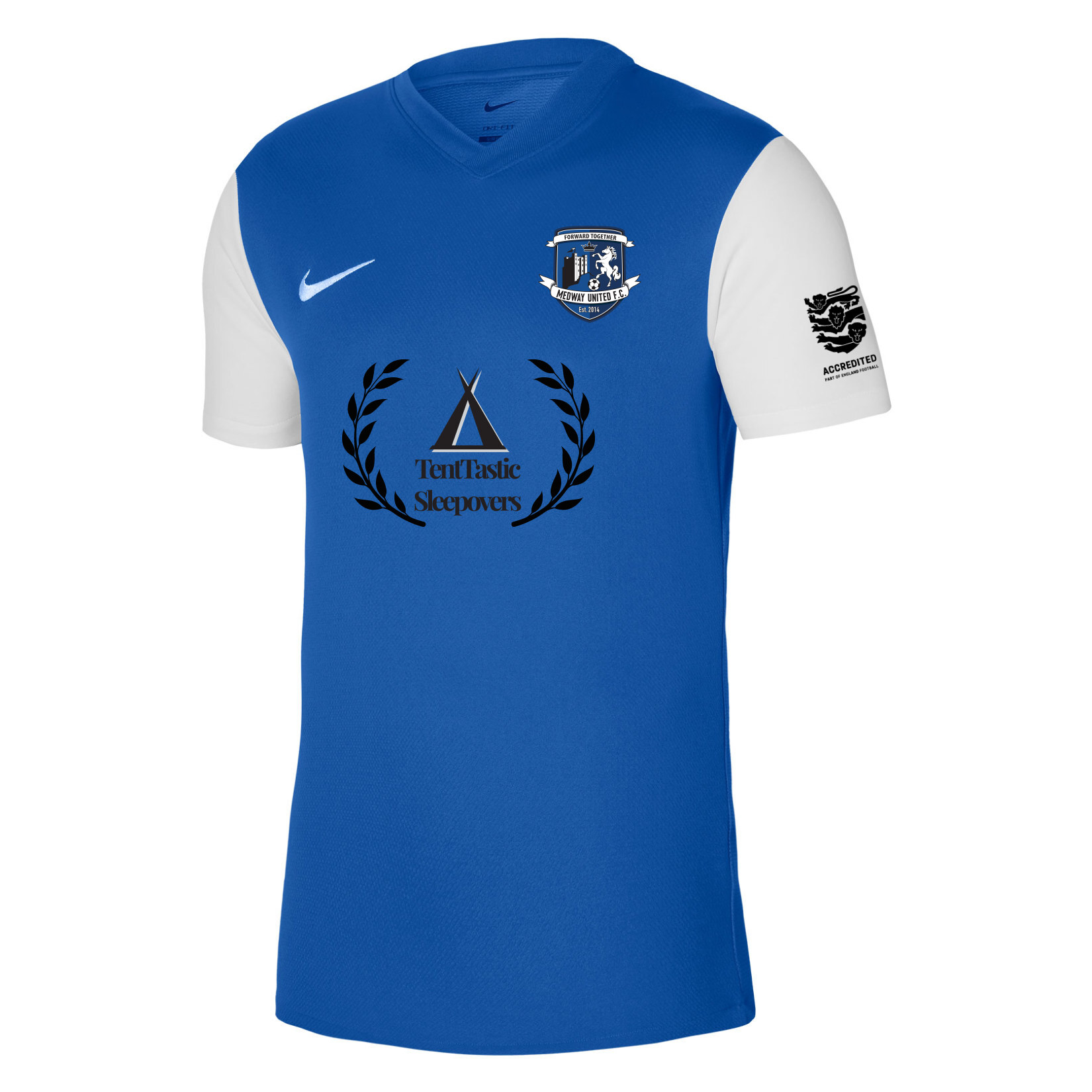 Nike Tiempo Premier 2 Short Sleeve Jersey - Royal Blue/White/White