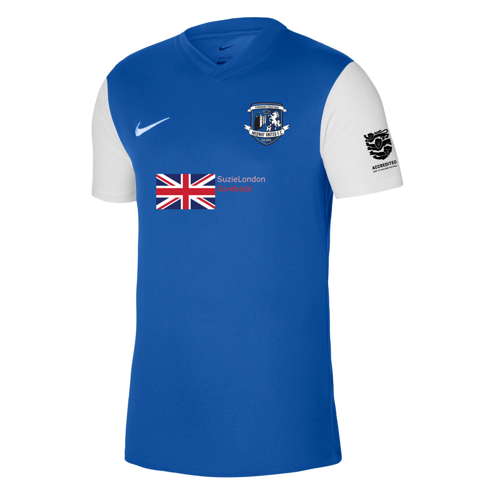 Nike Tiempo Premier 2 Short Sleeve Jersey - Royal Blue/White/White