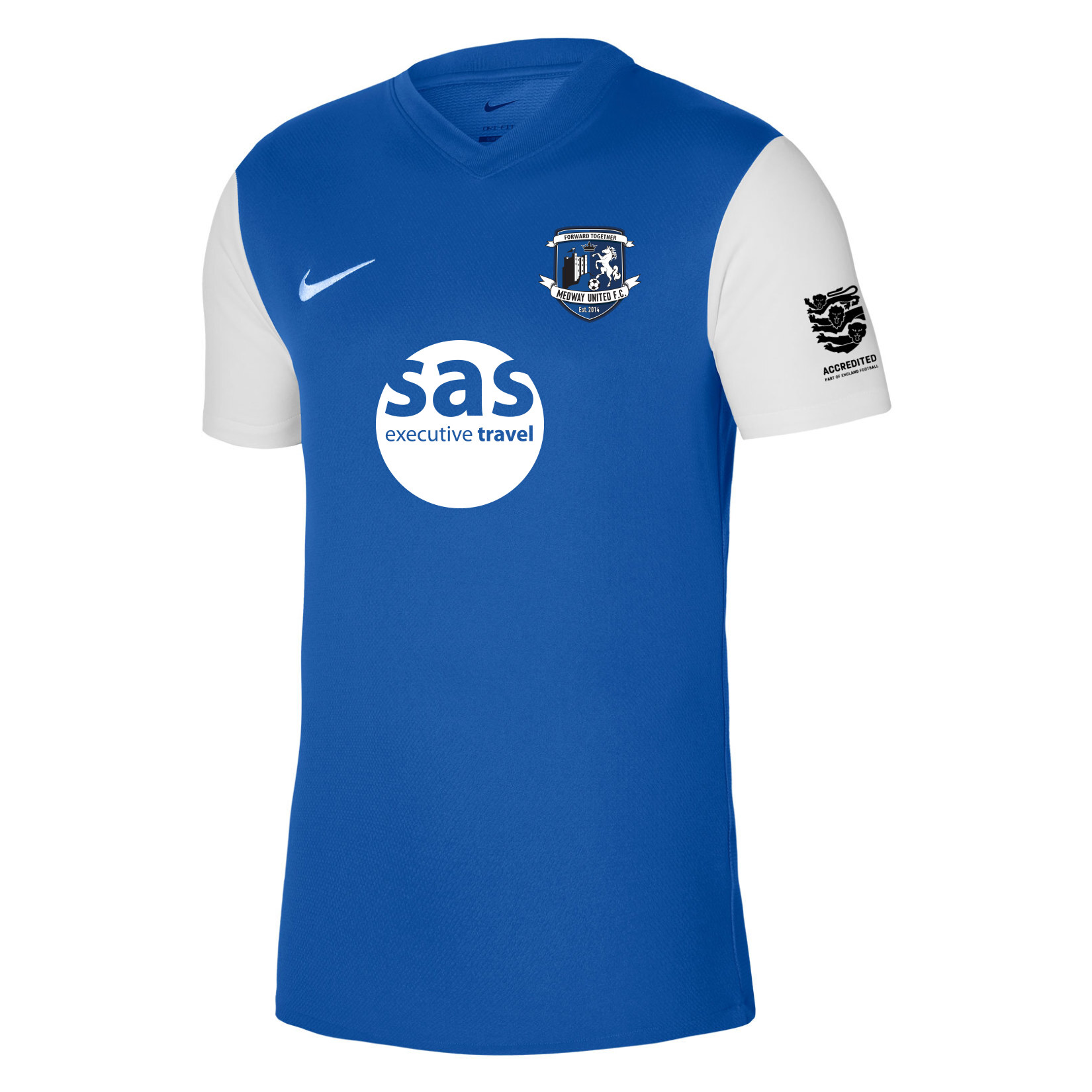 Nike Tiempo Premier 2 Short Sleeve Jersey - Royal Blue/White/White