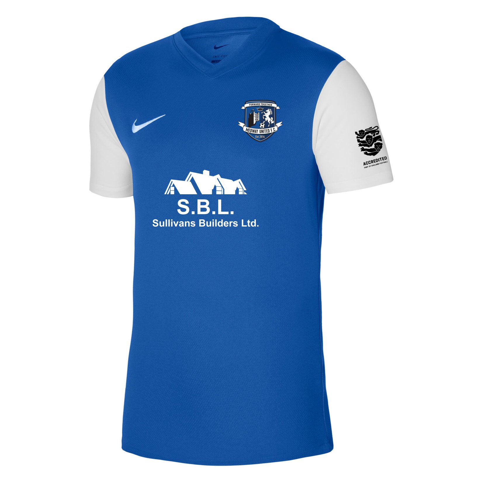 Nike Tiempo Premier 2 Short Sleeve Jersey - Royal Blue/White/White