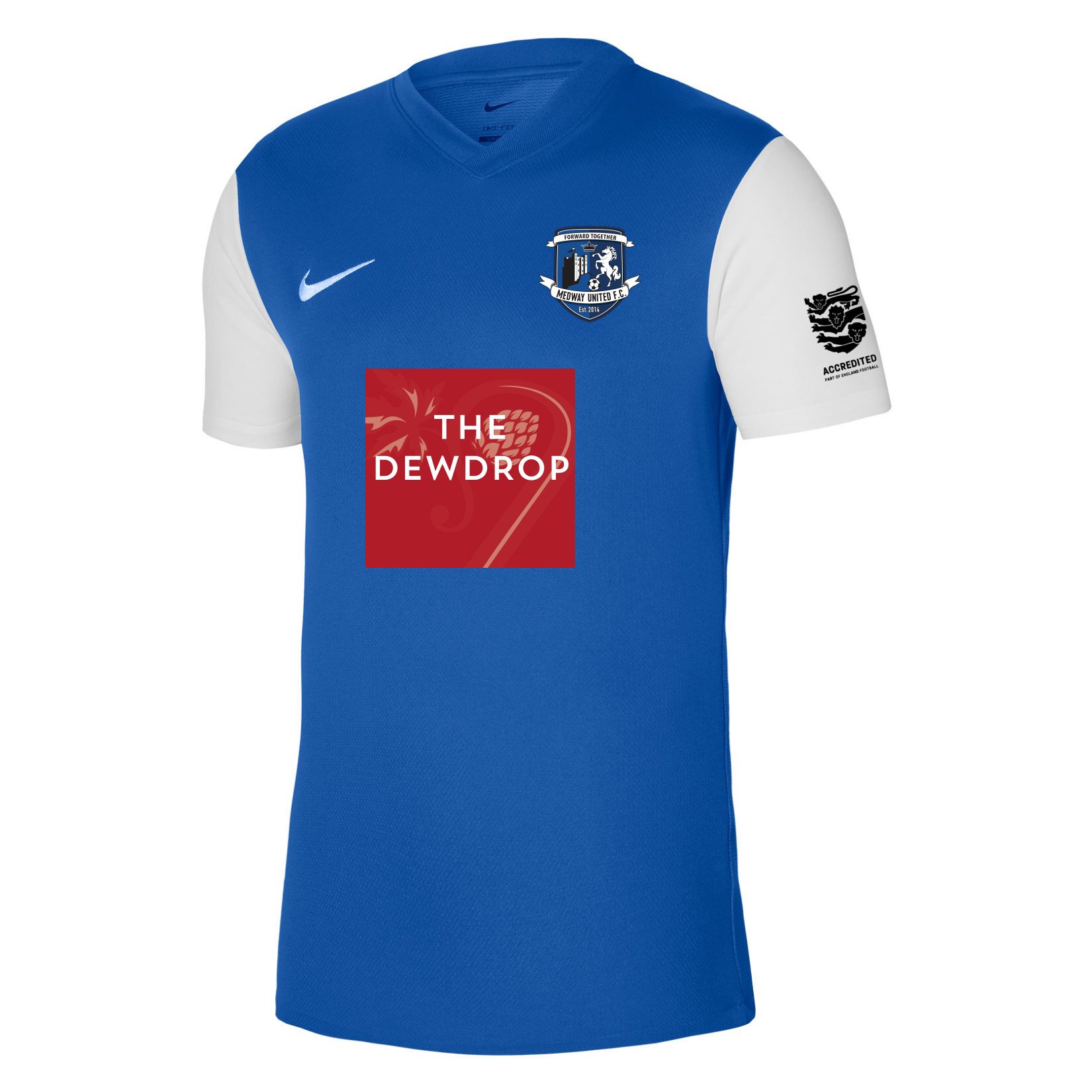 Nike Tiempo Premier 2 Short Sleeve Jersey - Royal Blue/White/White