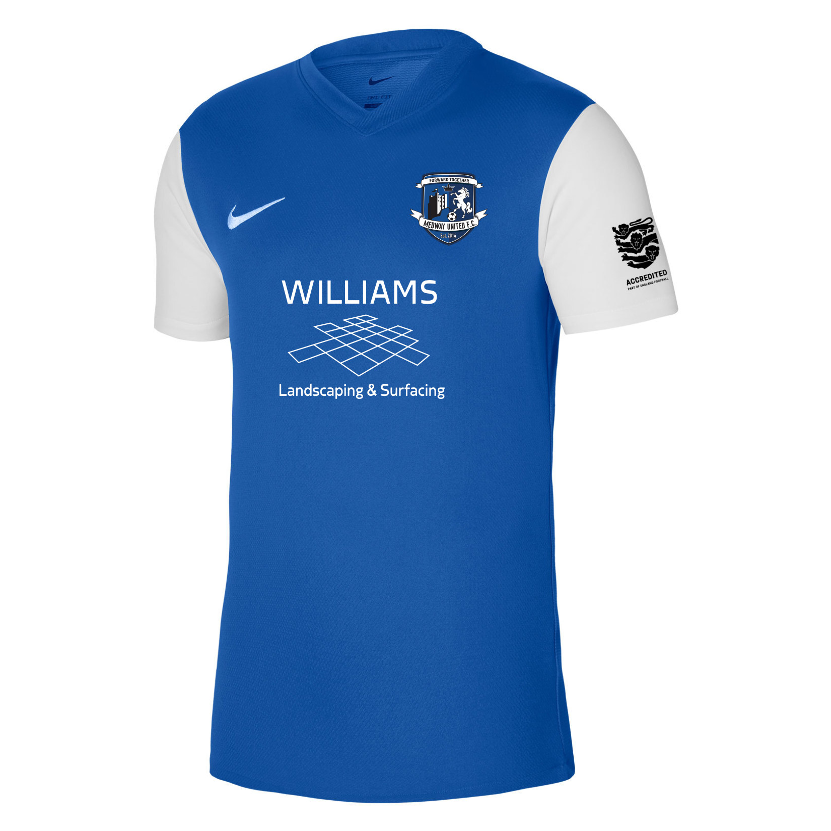 Nike Tiempo Premier 2 Short Sleeve Jersey - Royal Blue/White/White
