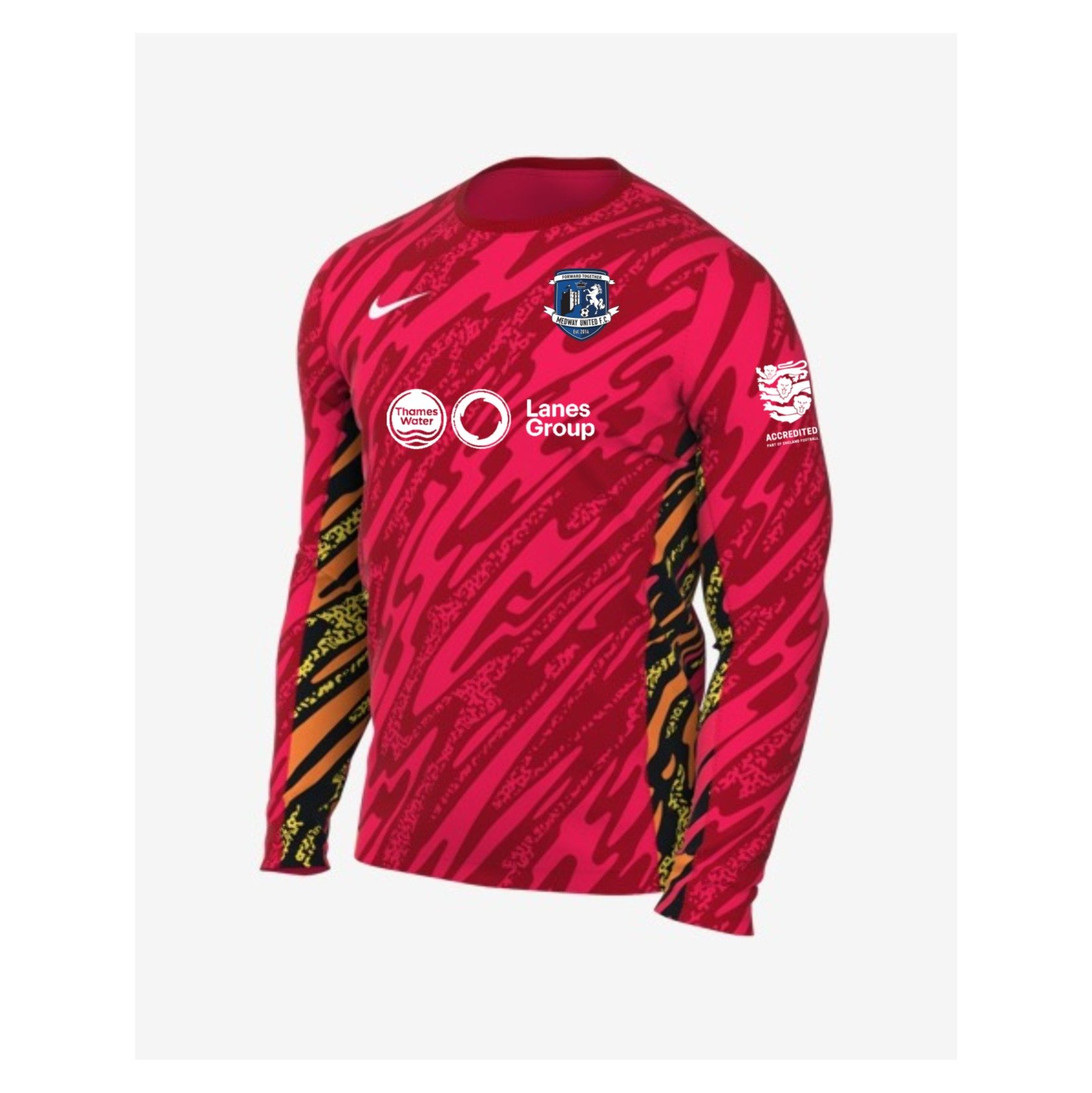Nike Dri-Fit Gardien V Goalkeeper LS Jersey - Laser Crimson/University Red/White