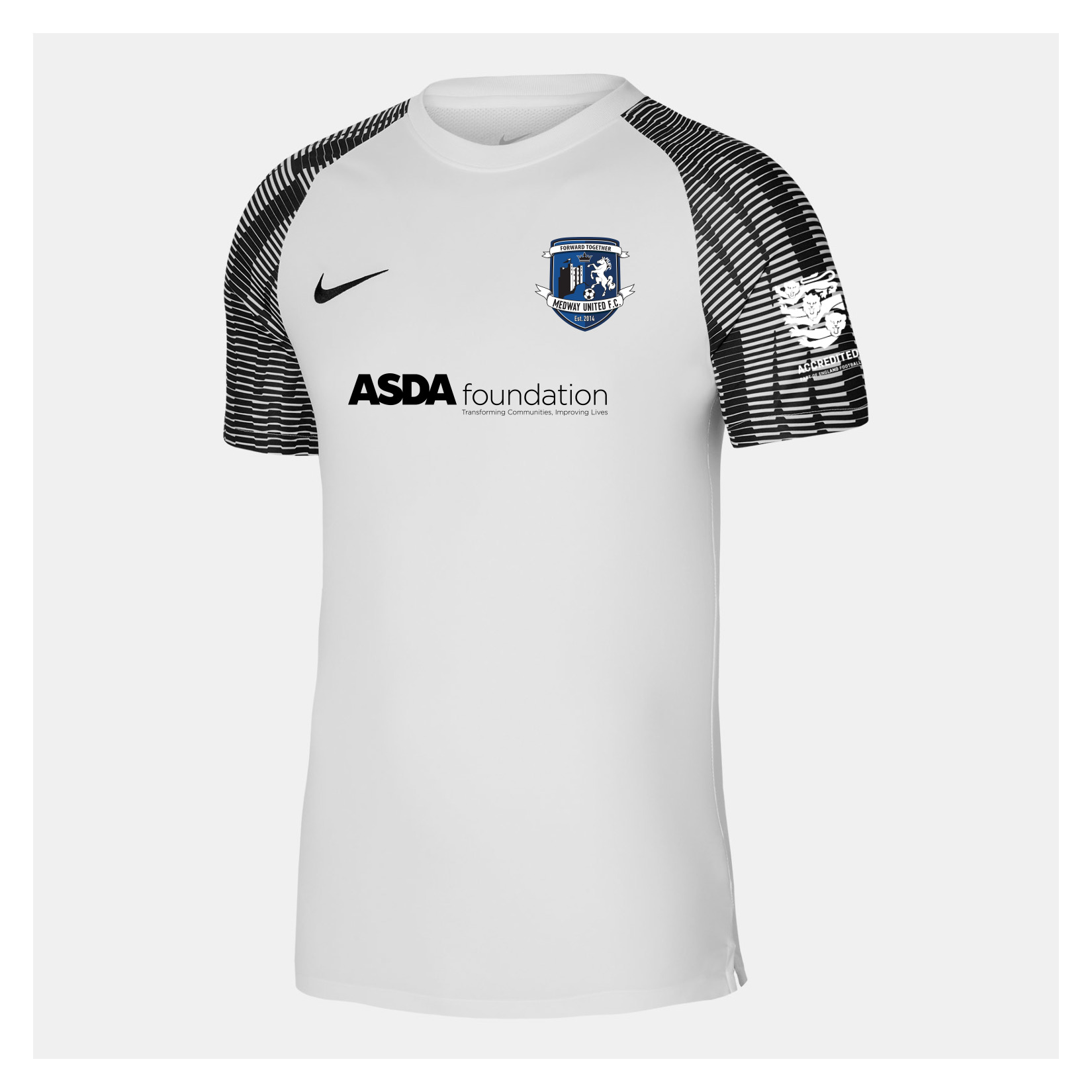 Nike Academy Short Sleeve Jersey - White/Black/Black
