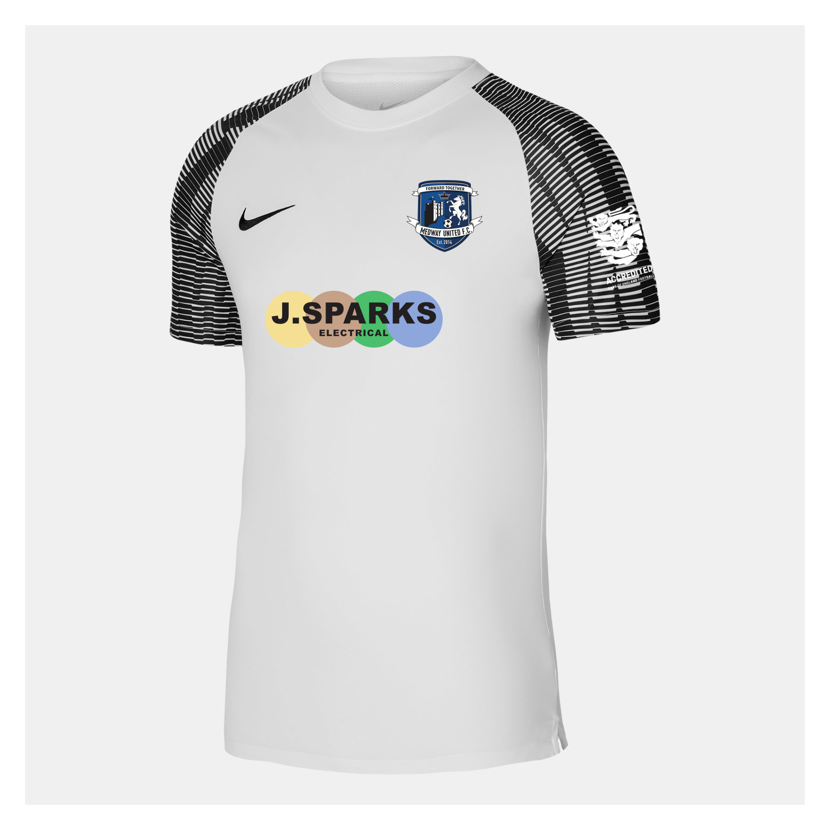 Nike Academy Short Sleeve Jersey - White/Black/Black