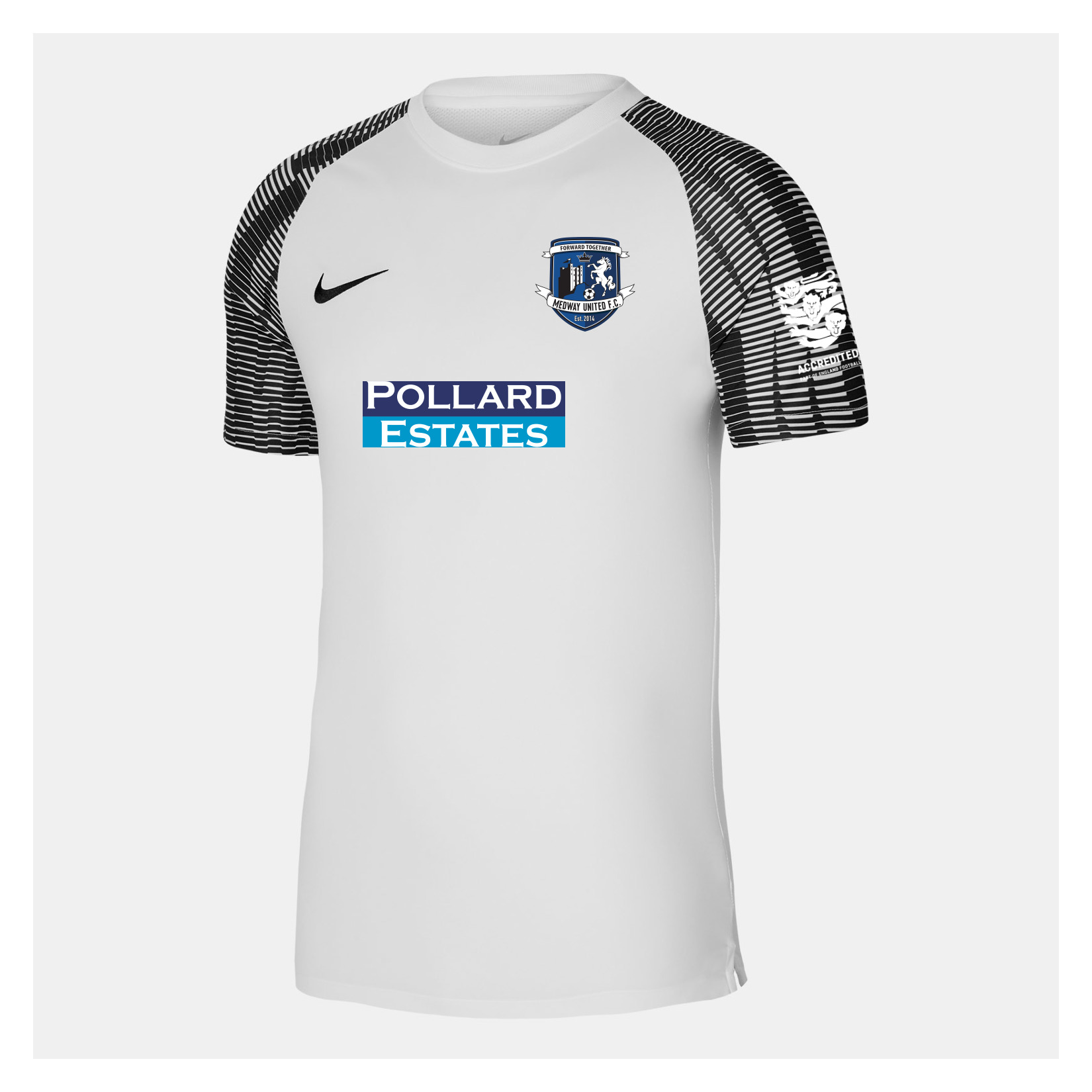 Nike Academy Short Sleeve Jersey - White/Black/Black