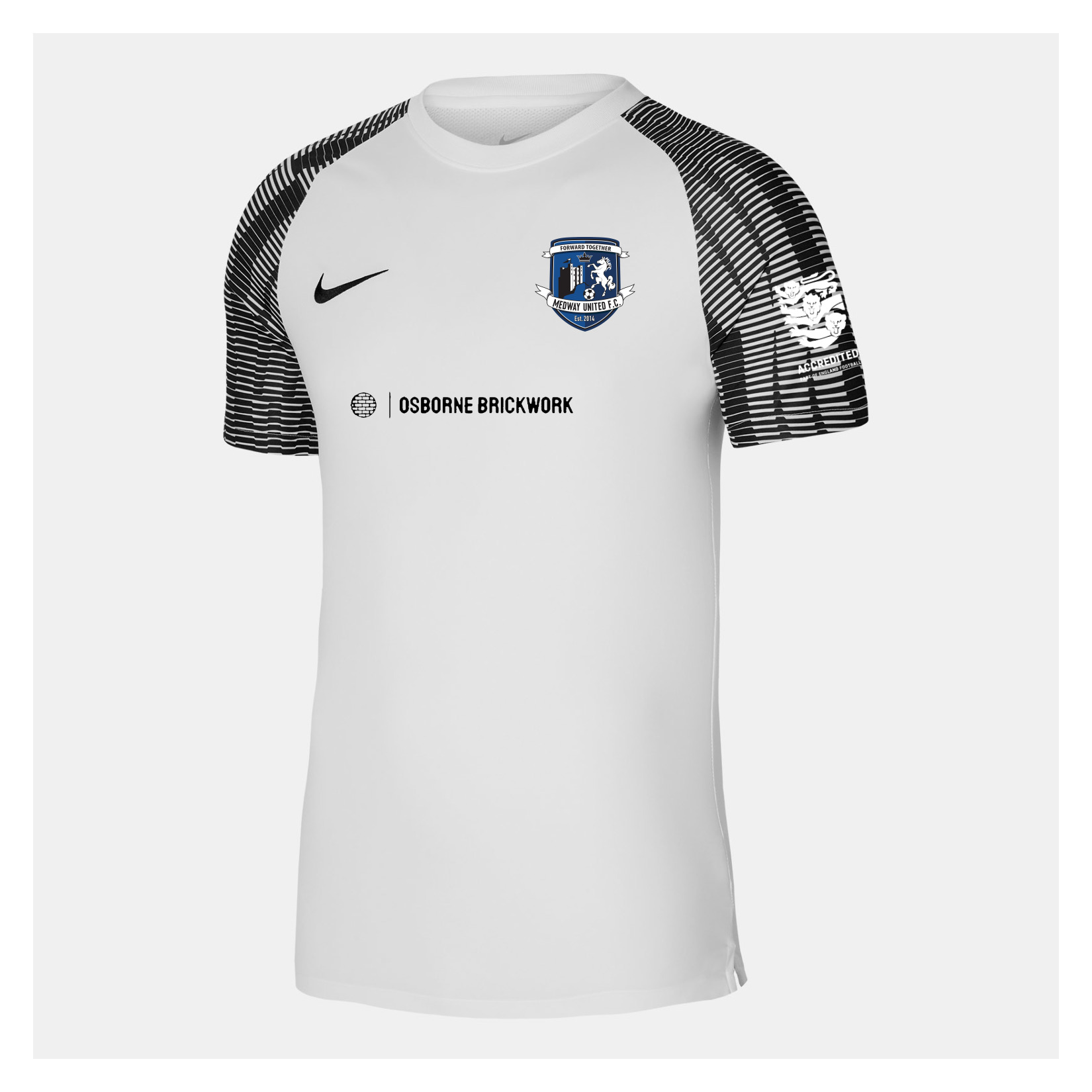 Nike Academy Short Sleeve Jersey - White/Black/Black