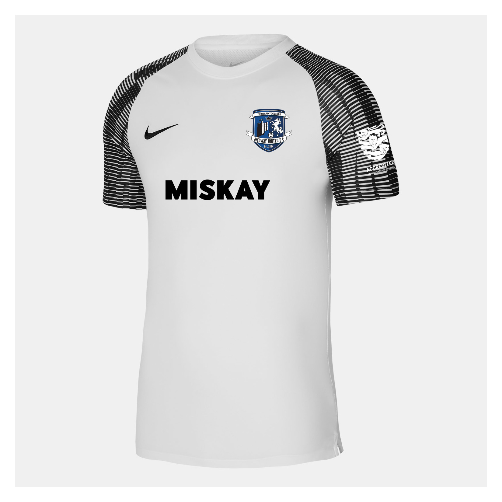 Nike Academy Short Sleeve Jersey - White/Black/Black