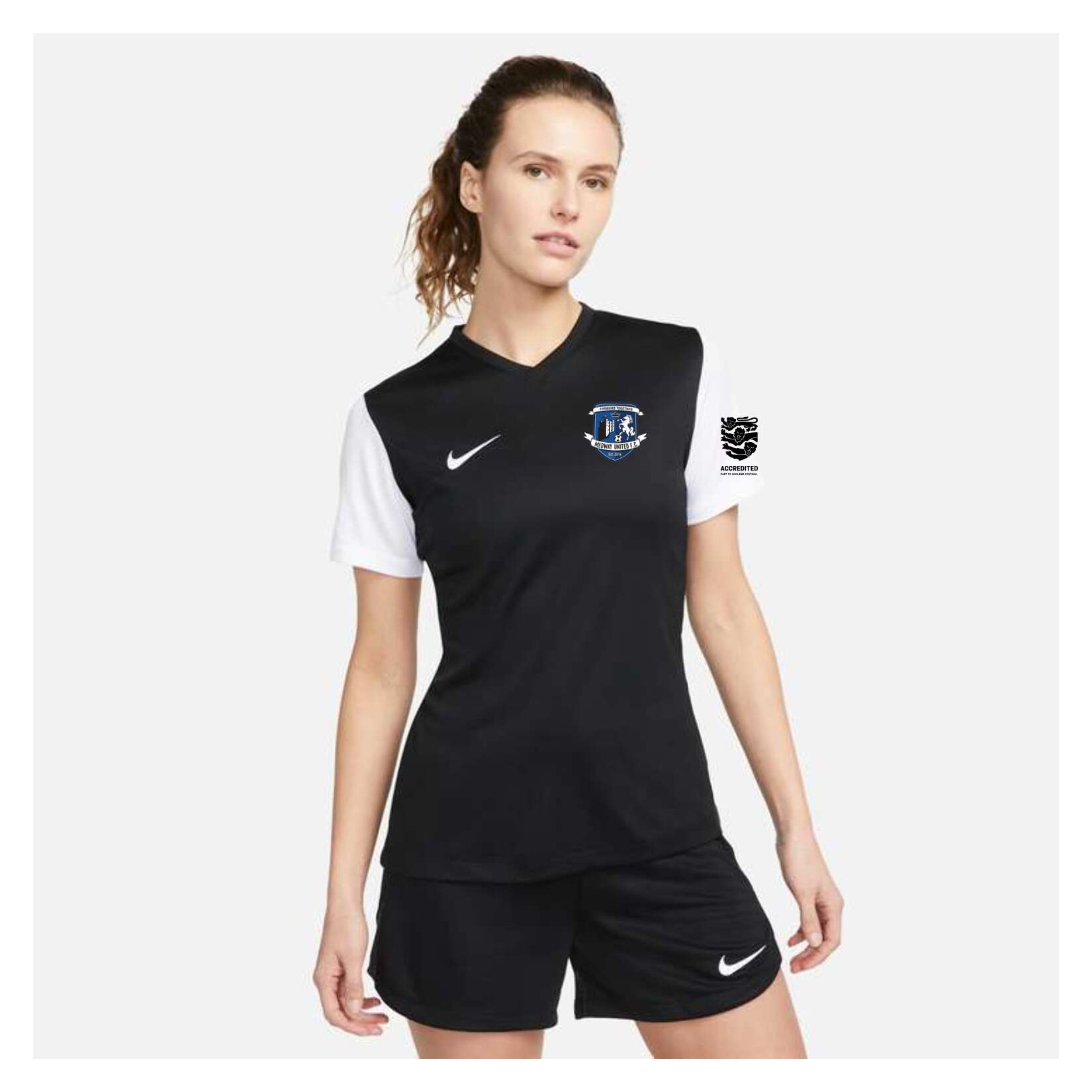 Nike Tiempo Premier II Jersey S/S (W) - Black/White/White