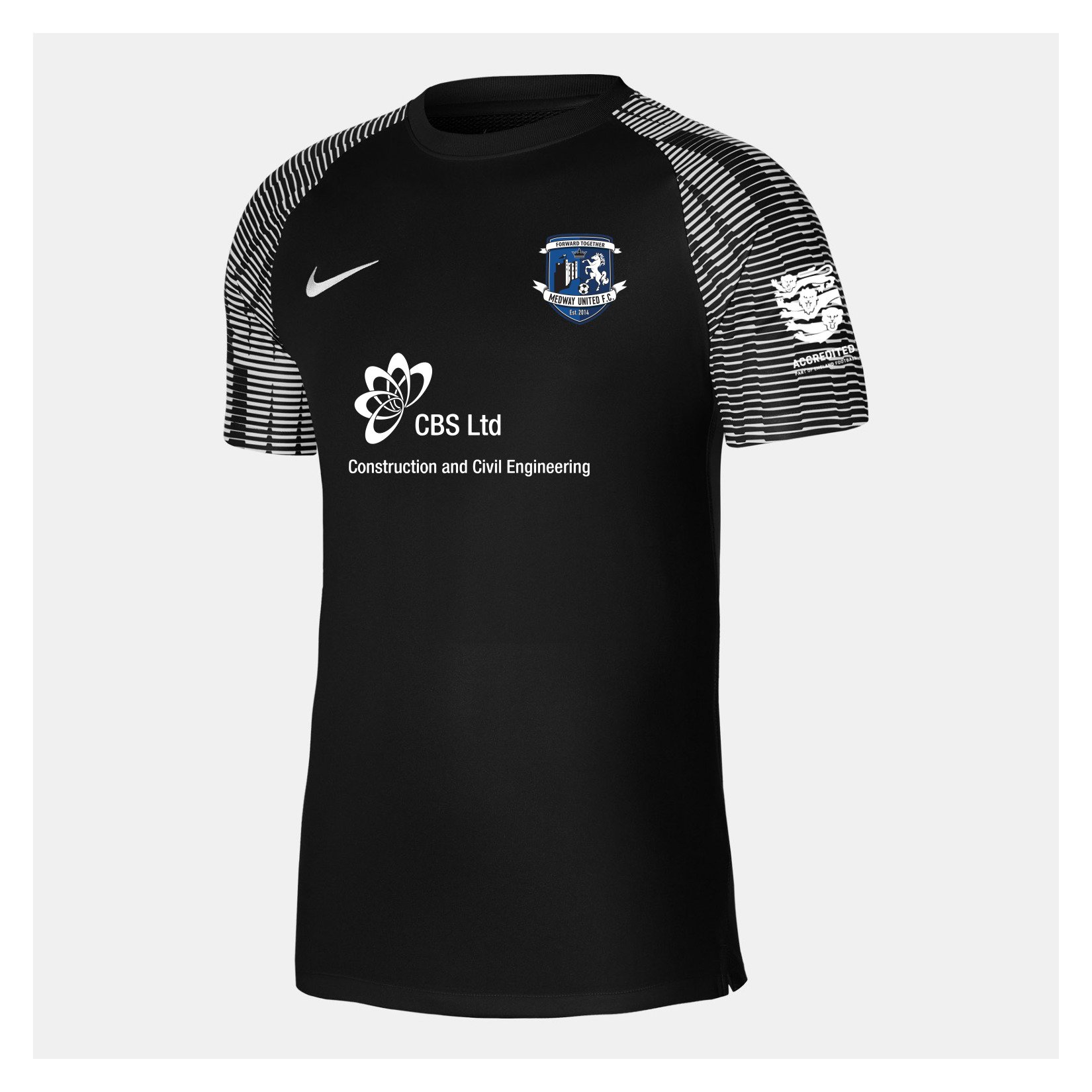 Nike Academy Short Sleeve Jersey - Black/White/White
