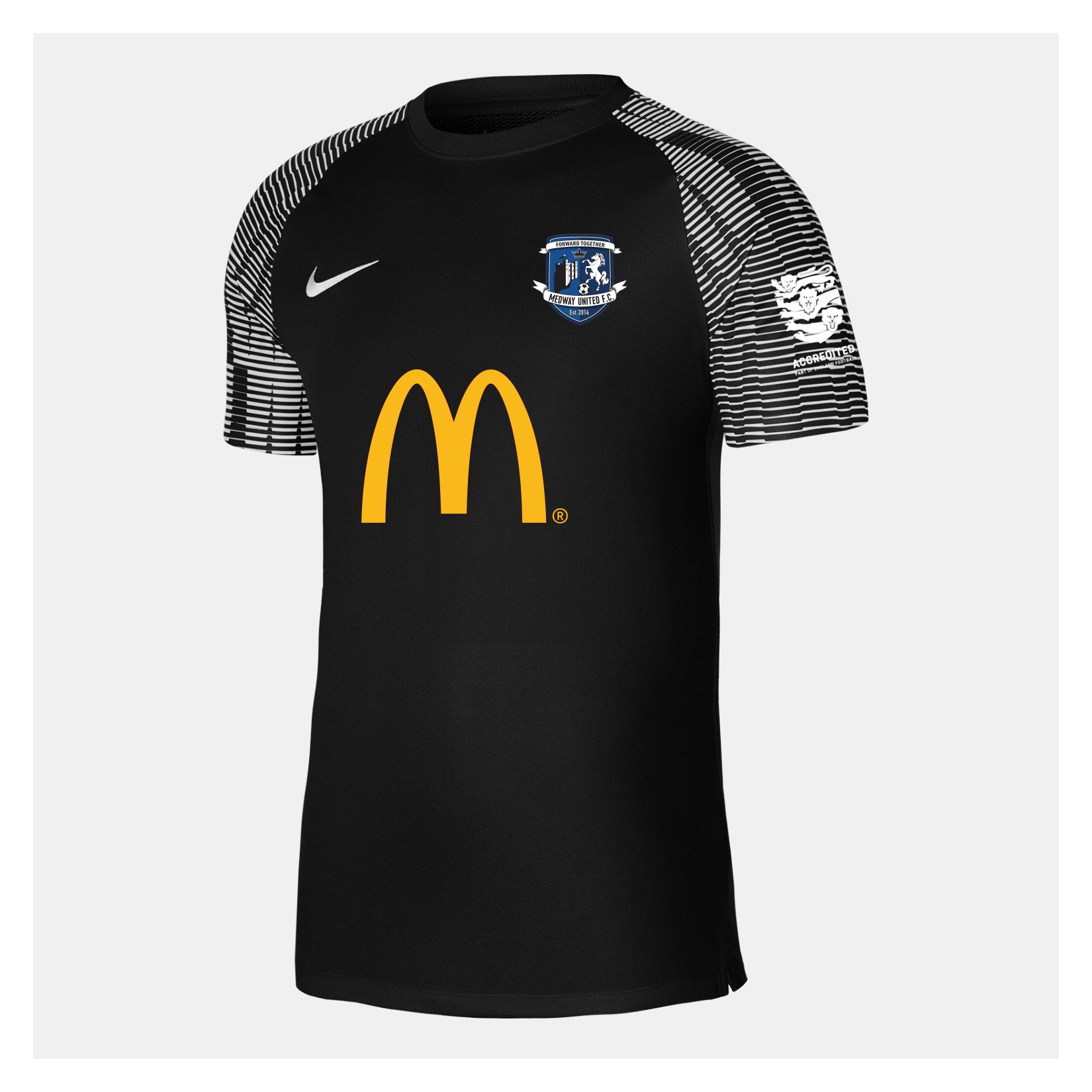 Nike Academy Short Sleeve Jersey - Black/White/White