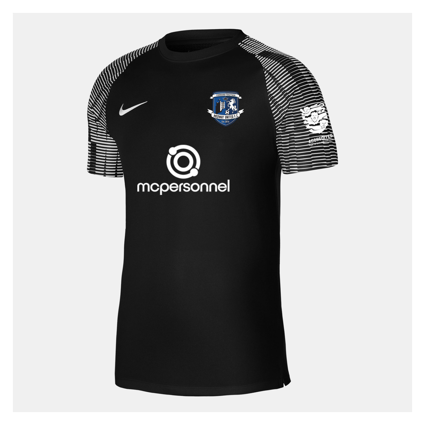 Nike Academy Short Sleeve Jersey - Black/White/White