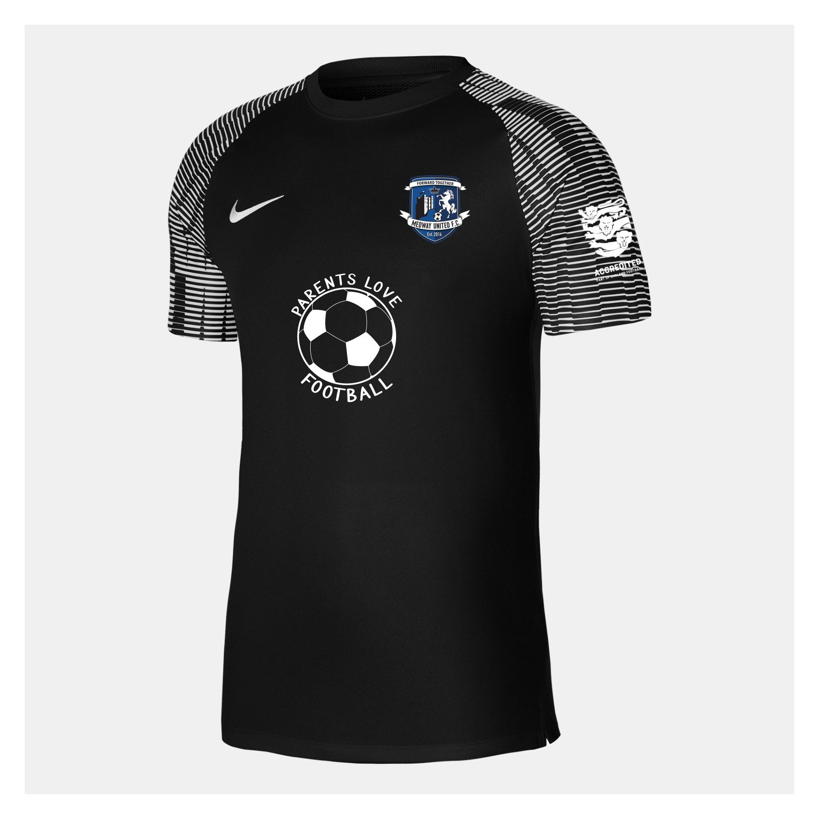 Nike Academy Short Sleeve Jersey - Black/White/White