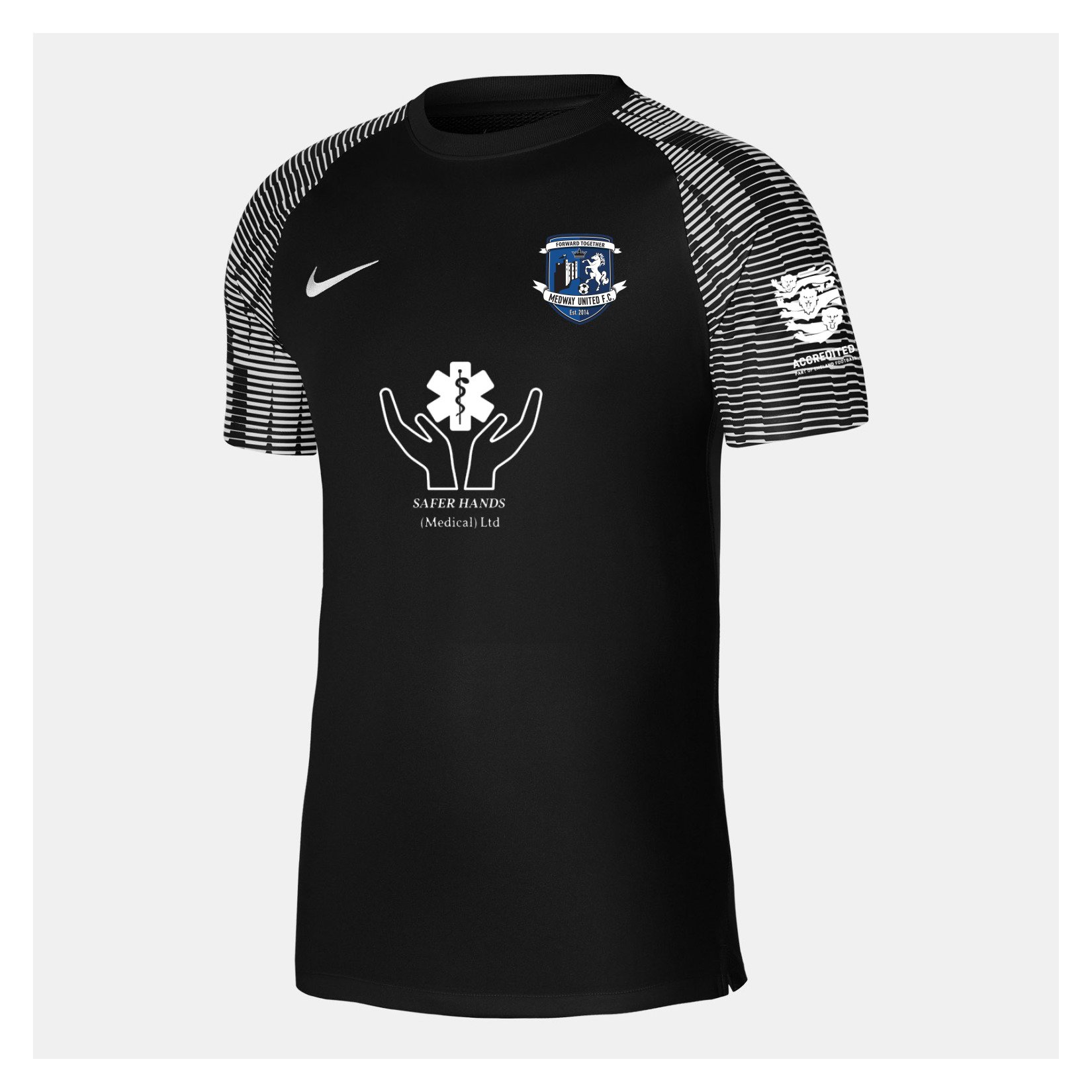 Nike Academy Short Sleeve Jersey - Black/White/White