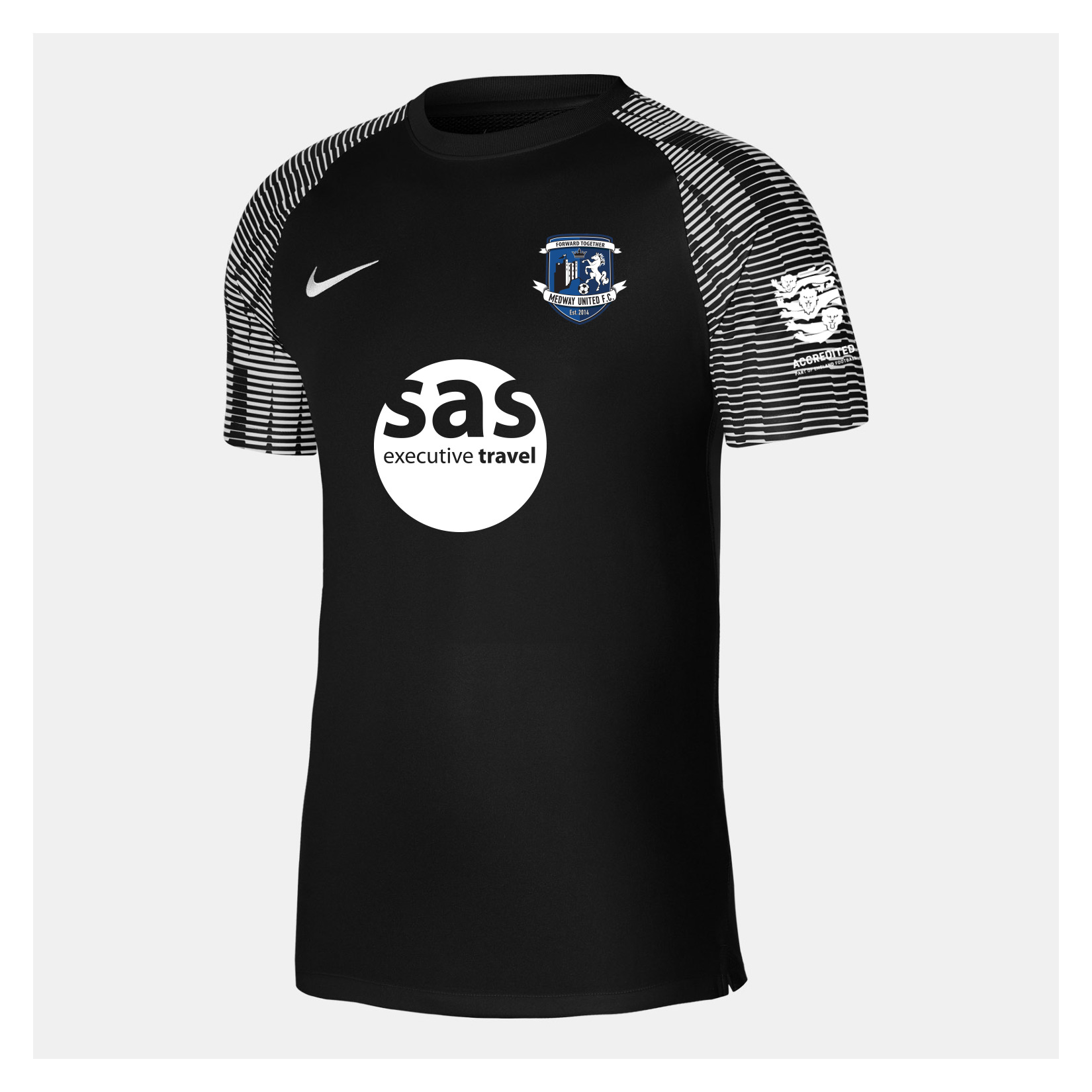 Nike Academy Short Sleeve Jersey - Black/White/White