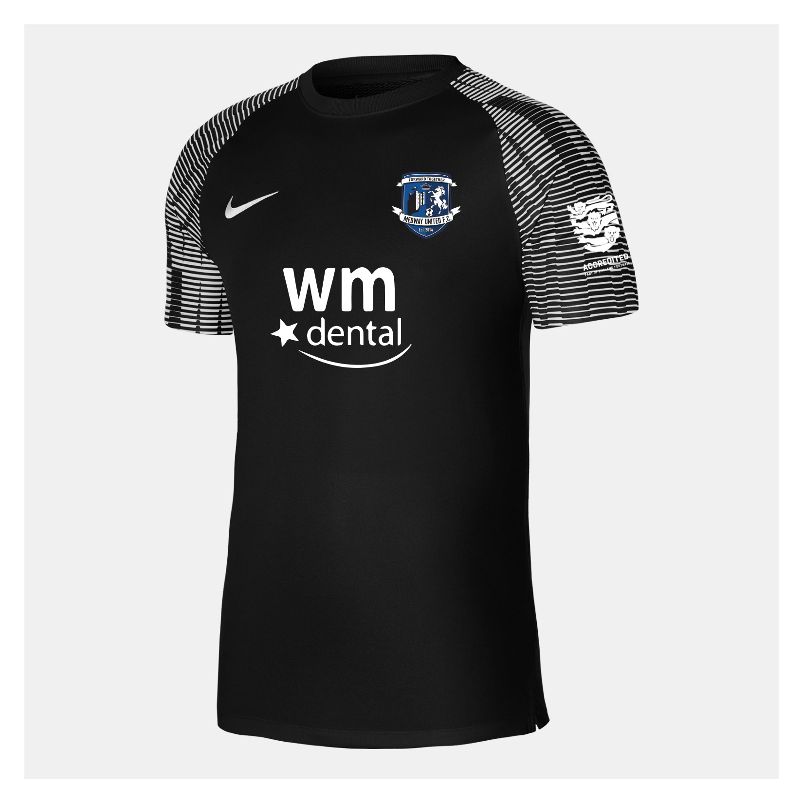 Nike Academy Short Sleeve Jersey - Black/White/White