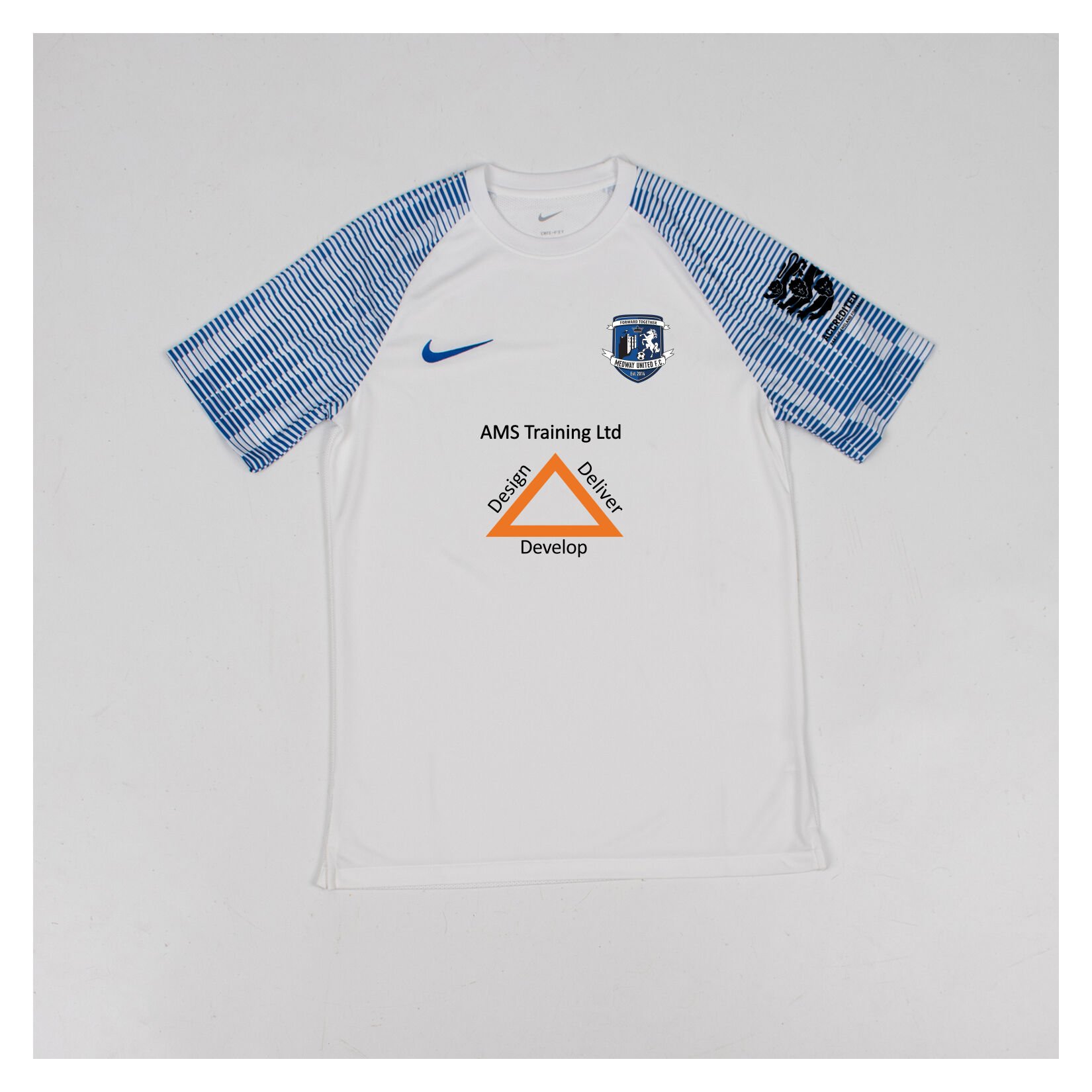 Nike Academy Short Sleeve Jersey - White/Royal Blue/Royal Blue