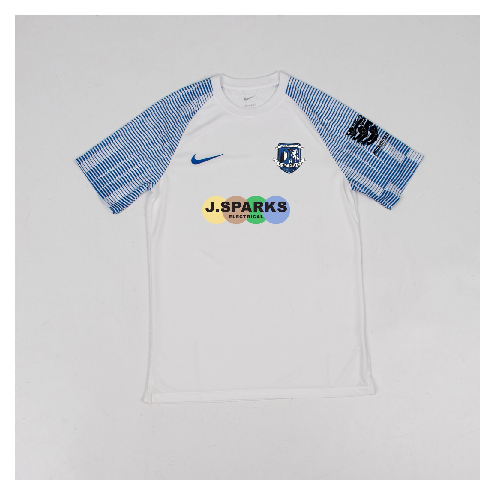 Nike Academy Short Sleeve Jersey - White/Royal Blue/Royal Blue