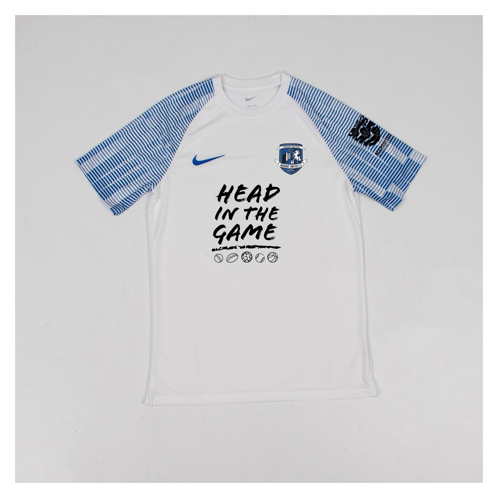 Nike Academy Short Sleeve Jersey - White/Royal Blue/Royal Blue
